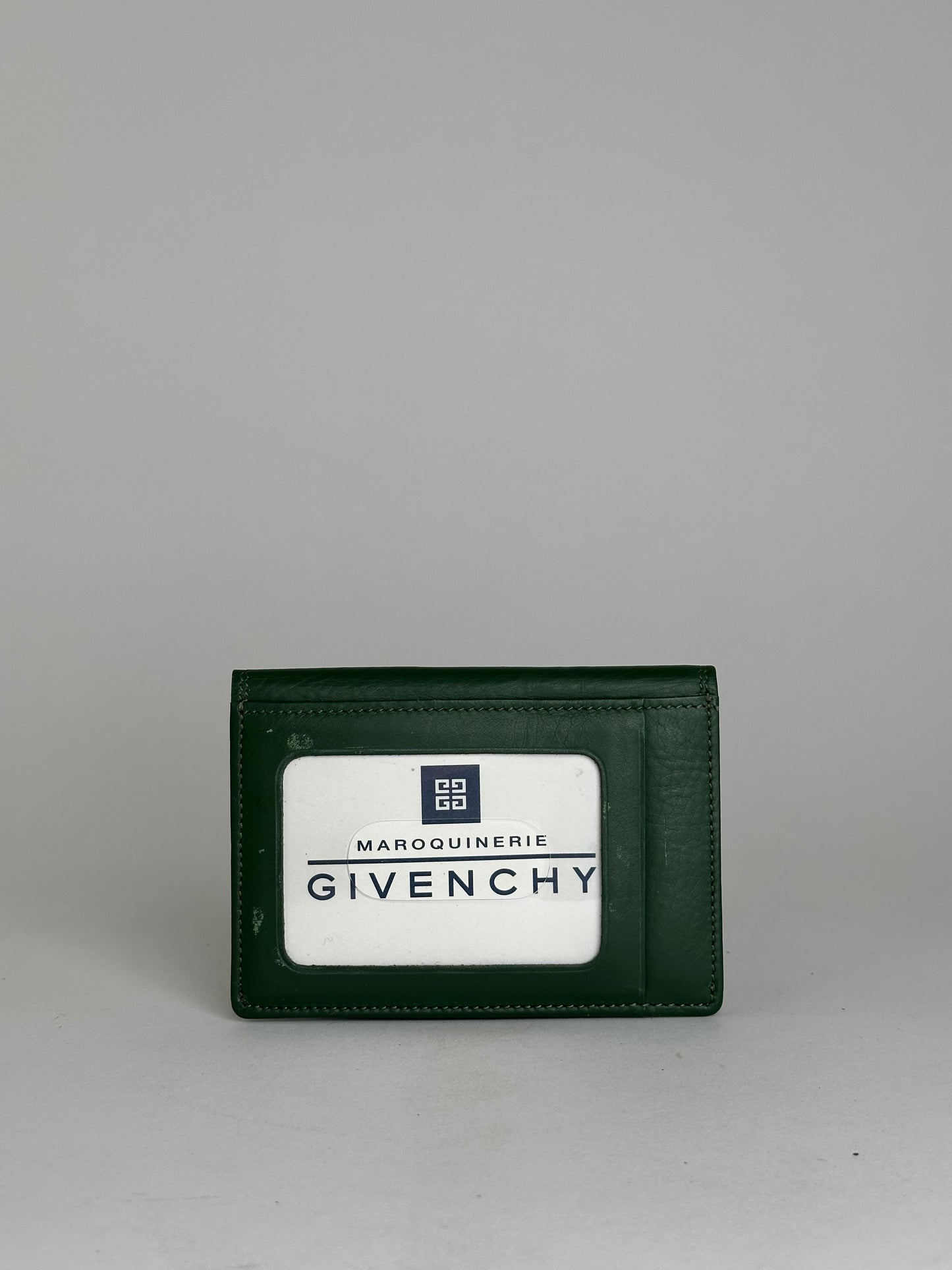 Vintage Givenchy Leather Card Holder Green