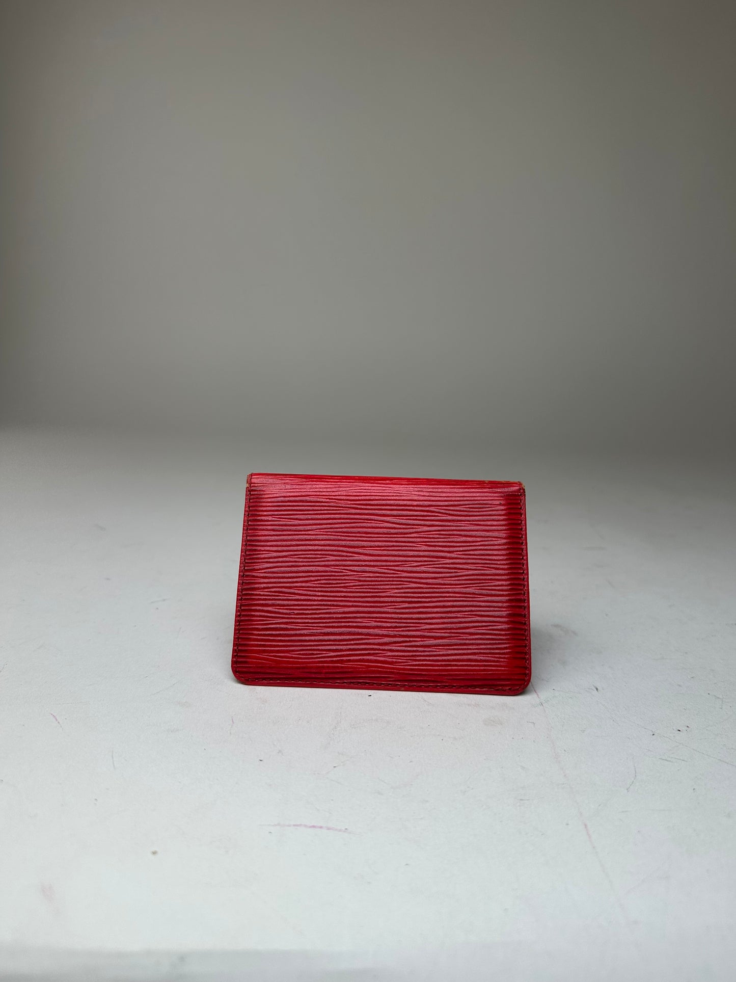 Vintage Louis Vuitton Epi Leather Card Holder Red