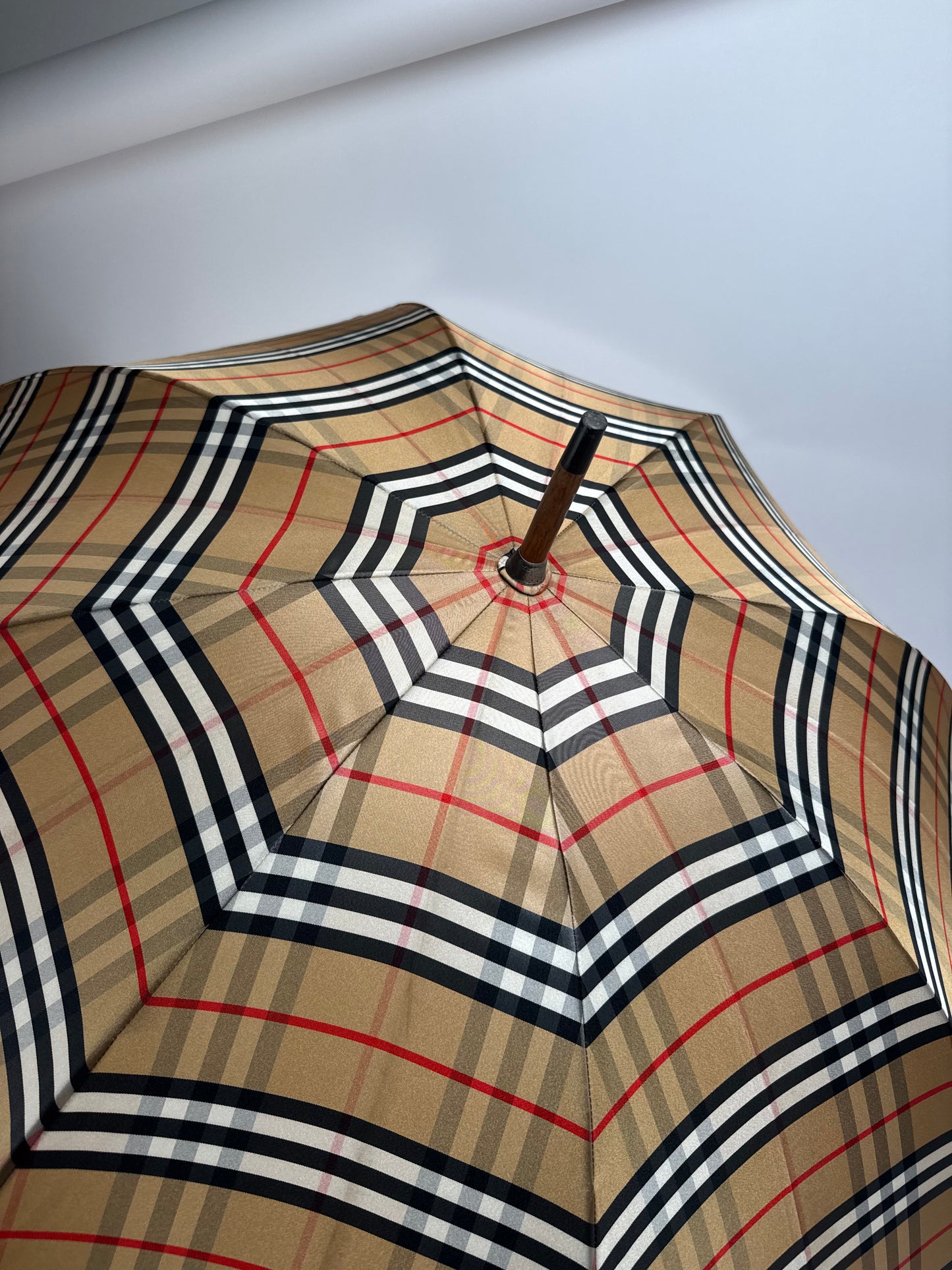 Vintage Burberry Nova Check Umbrella Beige