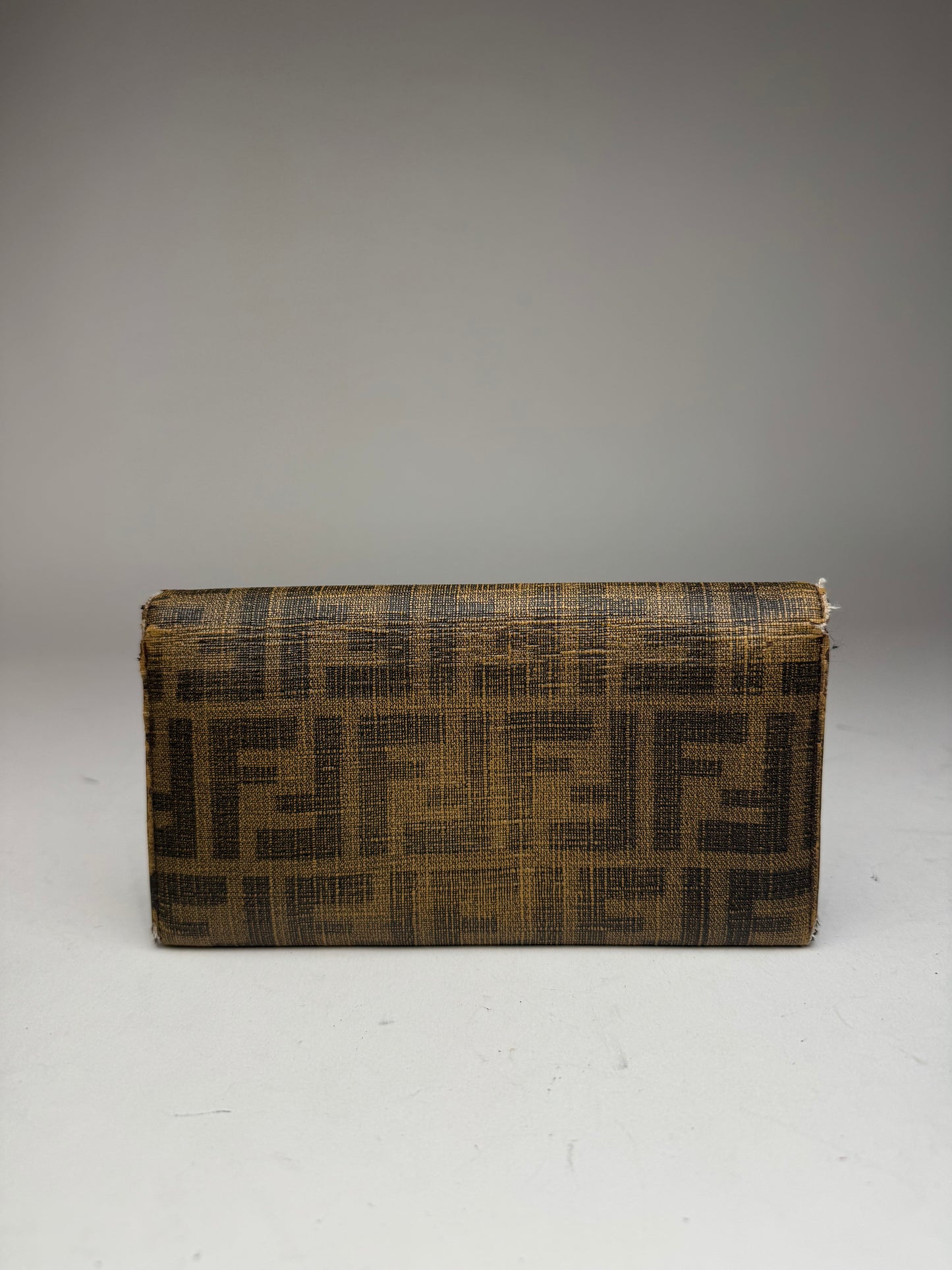 Vintage Fendi FF leather Monogram wallet brown