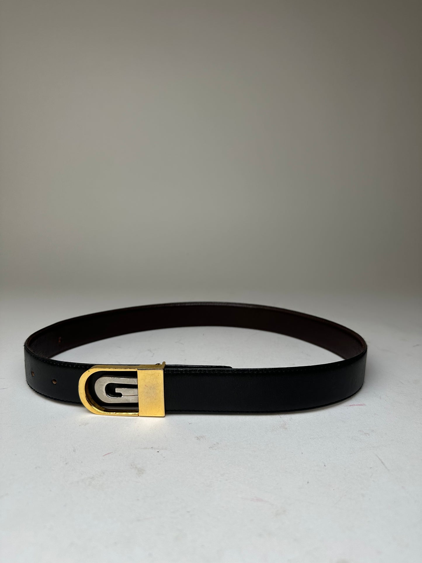 Vintage Gucci Reversible Belt Leather Black Brown