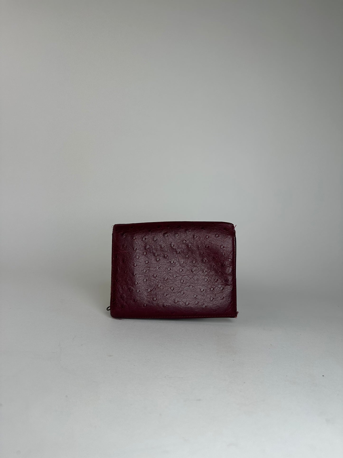 Vintage Givenchy Ostrich Leather Wallet Purple