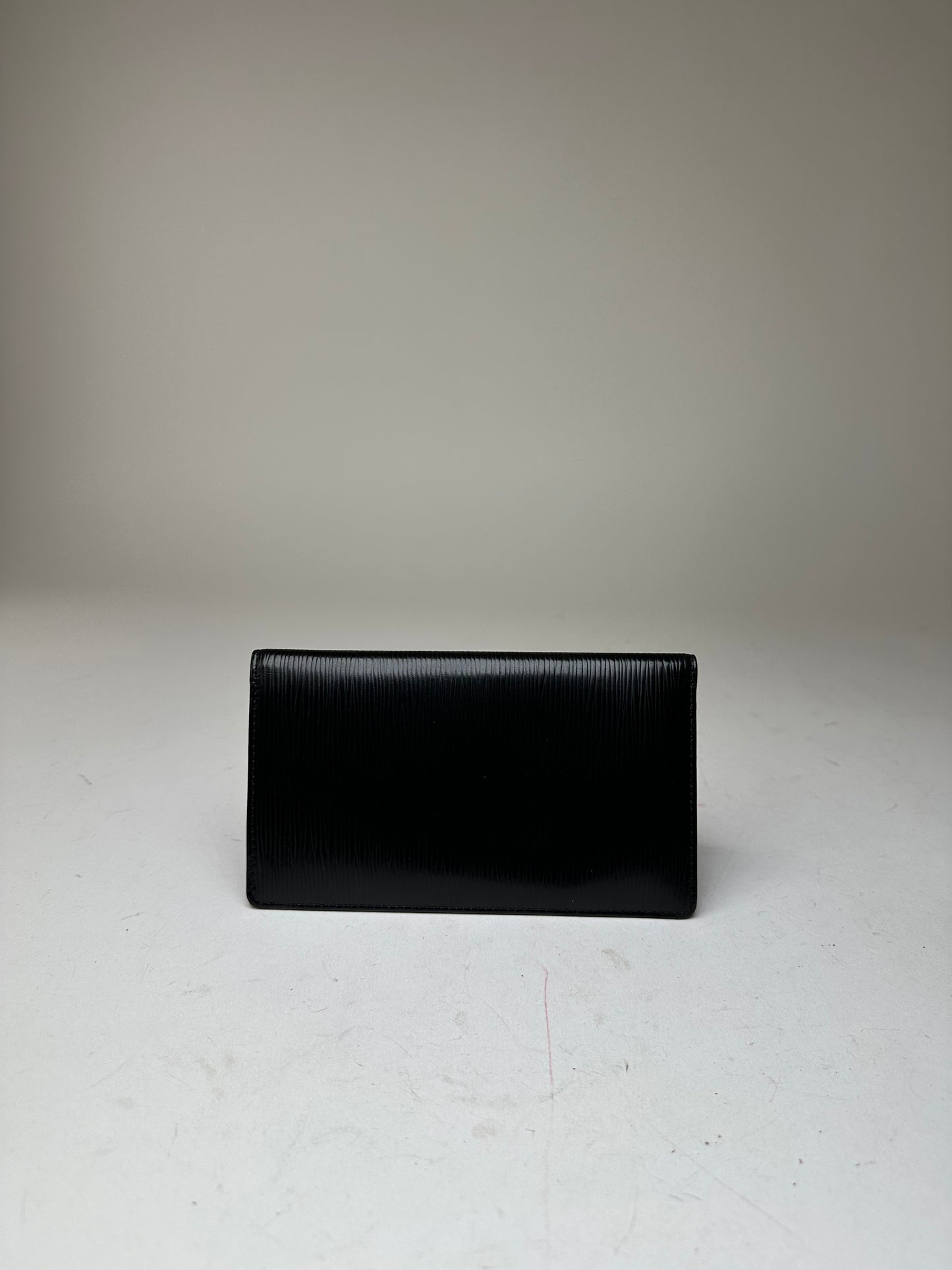 Vintage Louis Vuitton Long Wallet Epi Leather Black