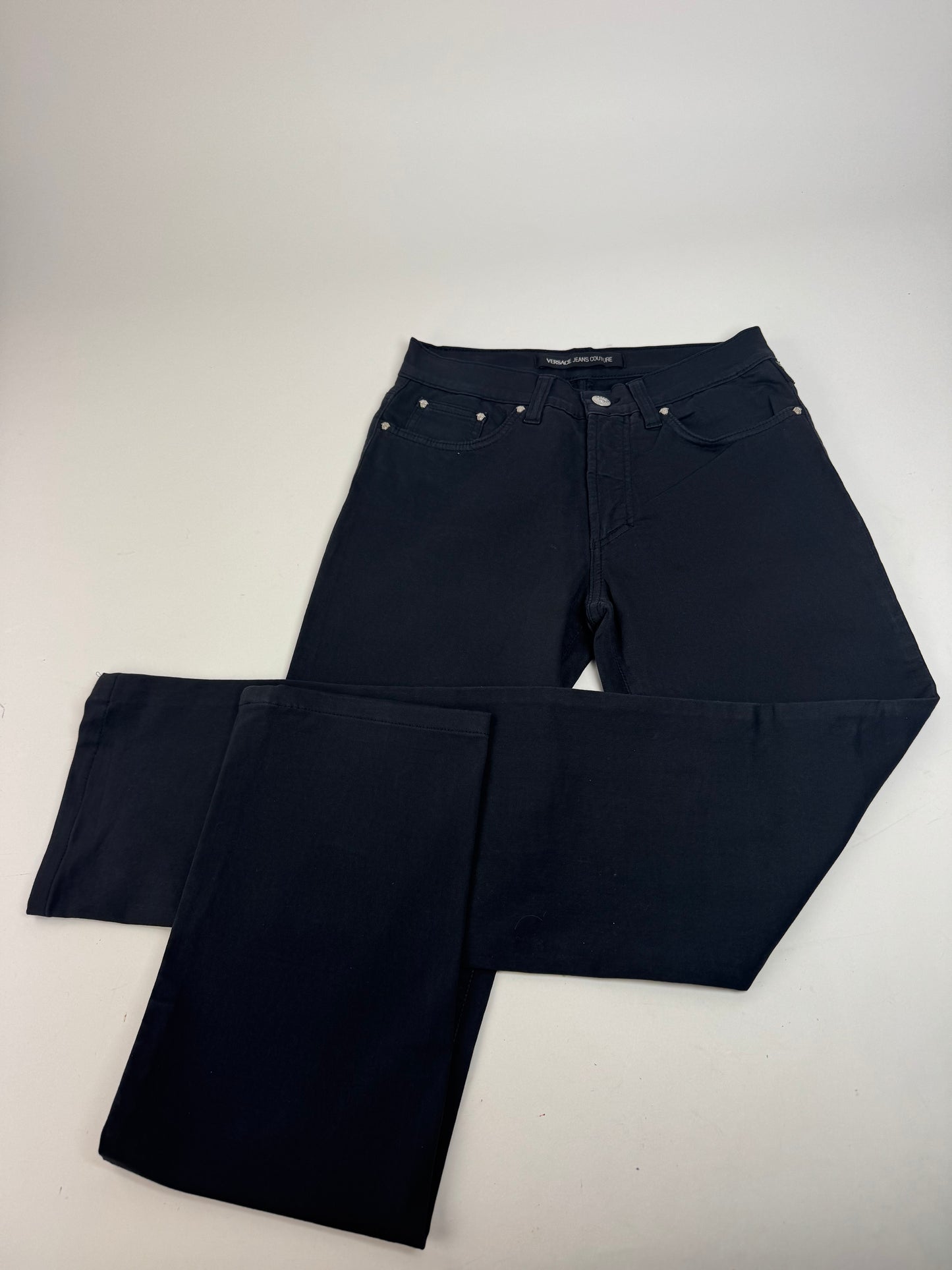 Vintage Versace Cotton Pants Black M