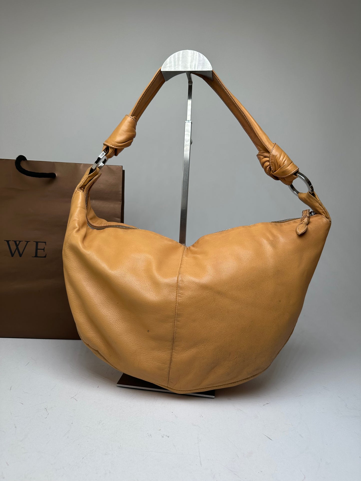 Vintage LOEWE Hobo Bag Leather Camel