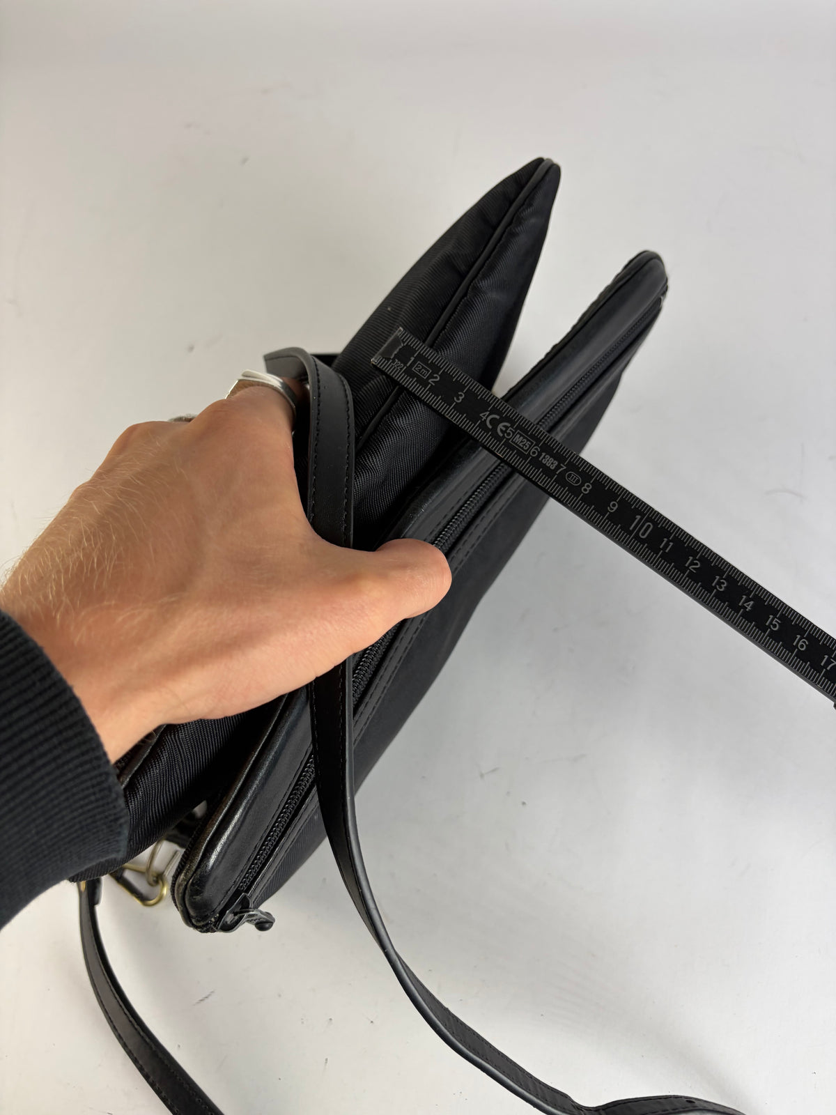 Vintage Issey Miyake Nylon Flap Crossbody Bag Late 1990s Black