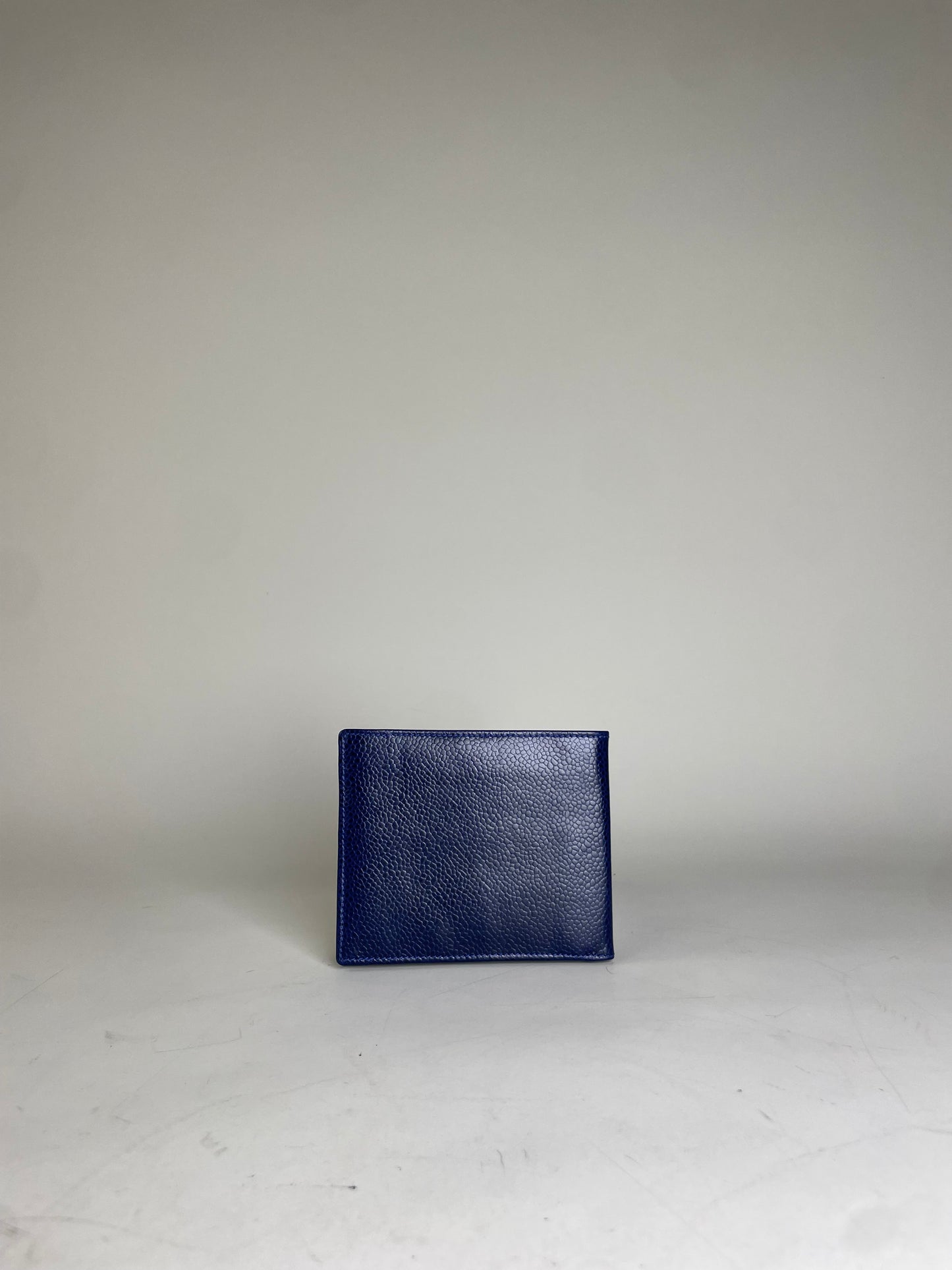 Vintage Givenchy Pebbled Leather Wallet Navy Gold