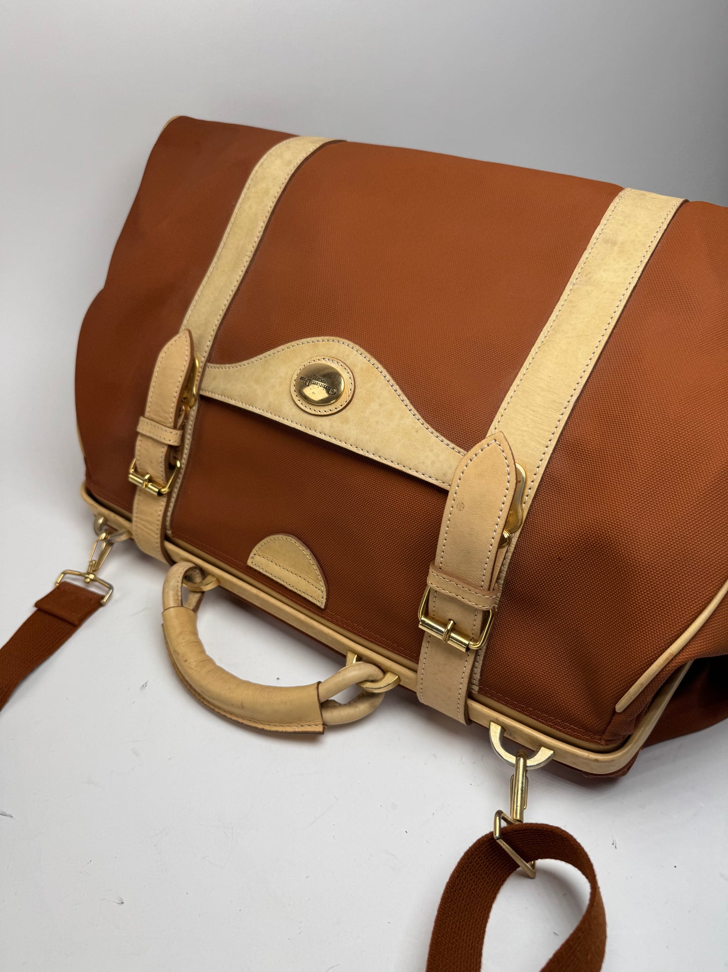 Vintage Dior Duffel bag beige Orange
