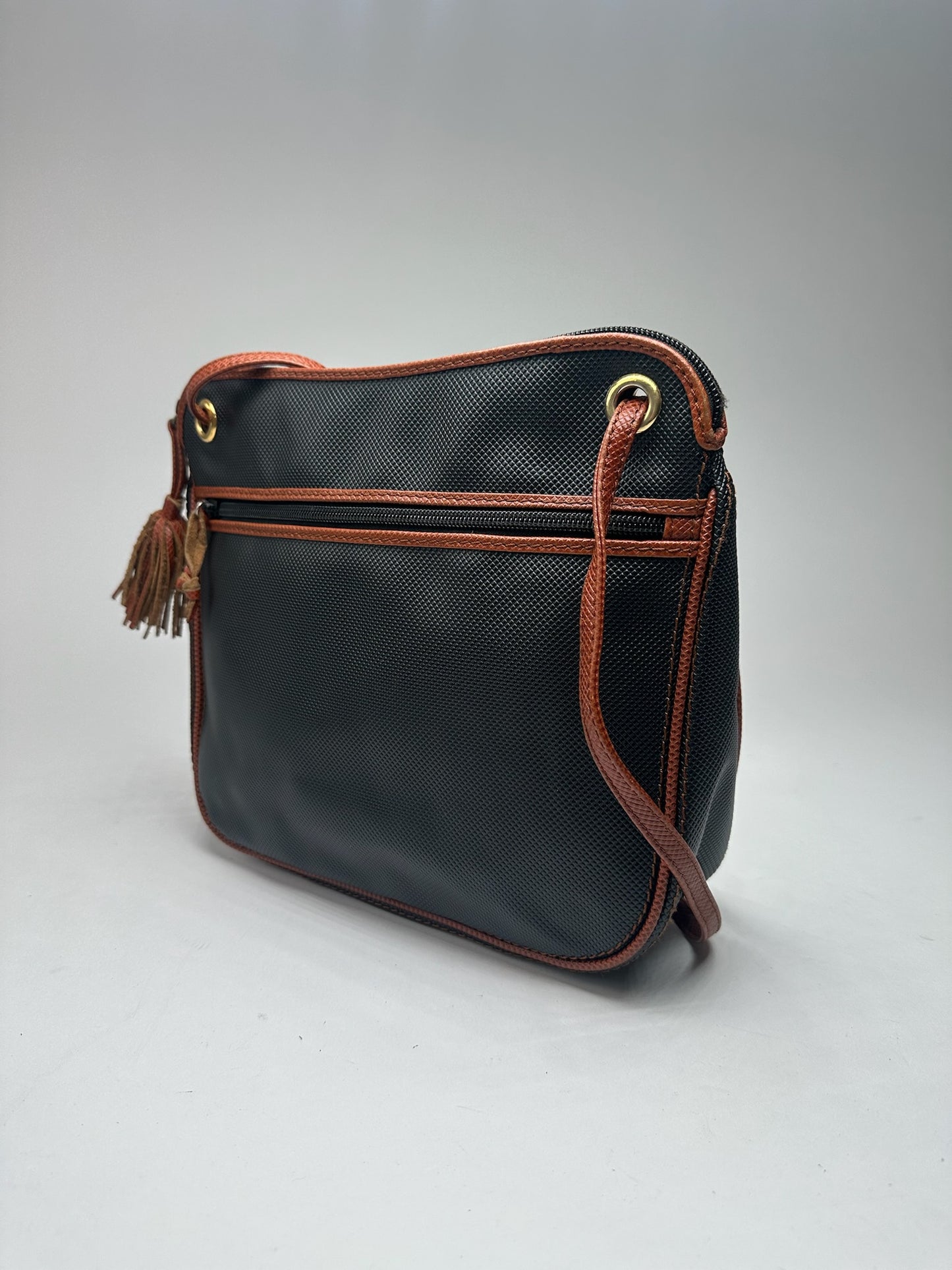 Sac vintage en cuir Bottega Veneta marron noir