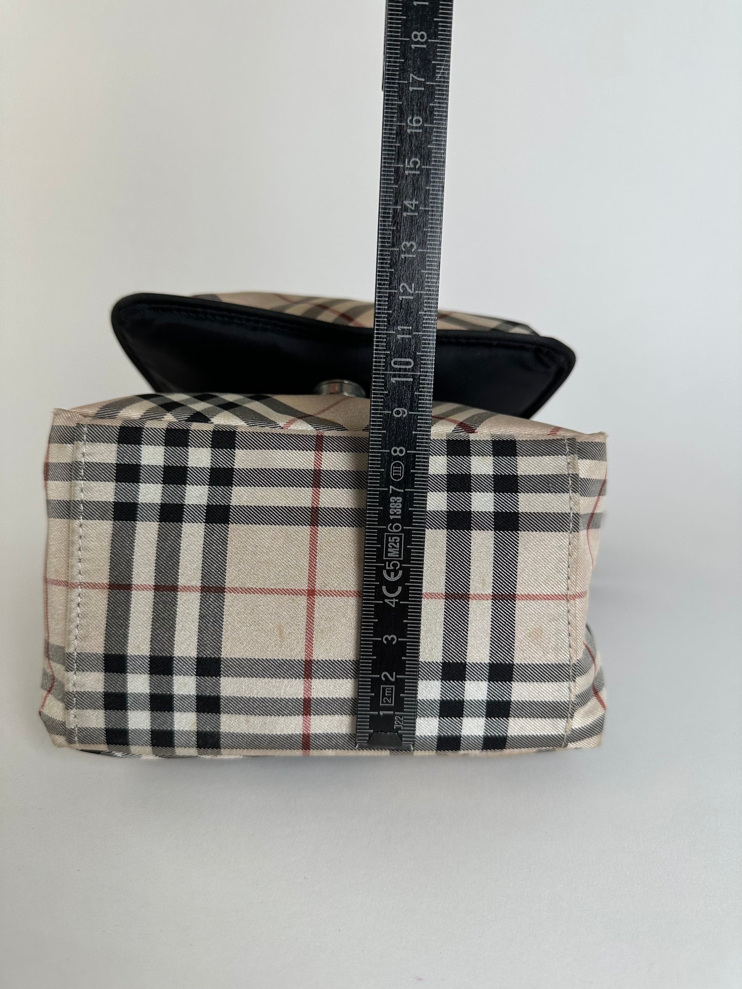 Vintage Burberry Nova Check Crossbody Bag Beige