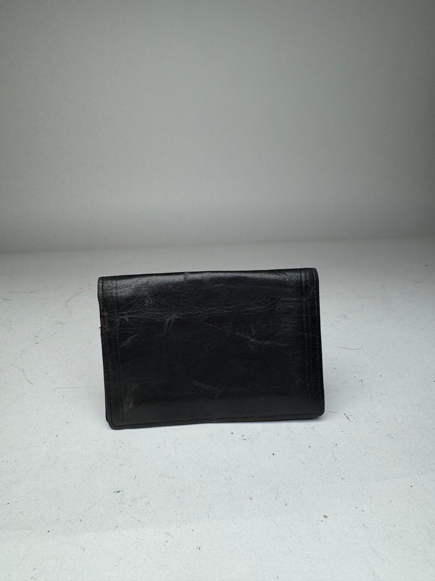 Vintage Givenchy Flapable Leather Card Holder Black