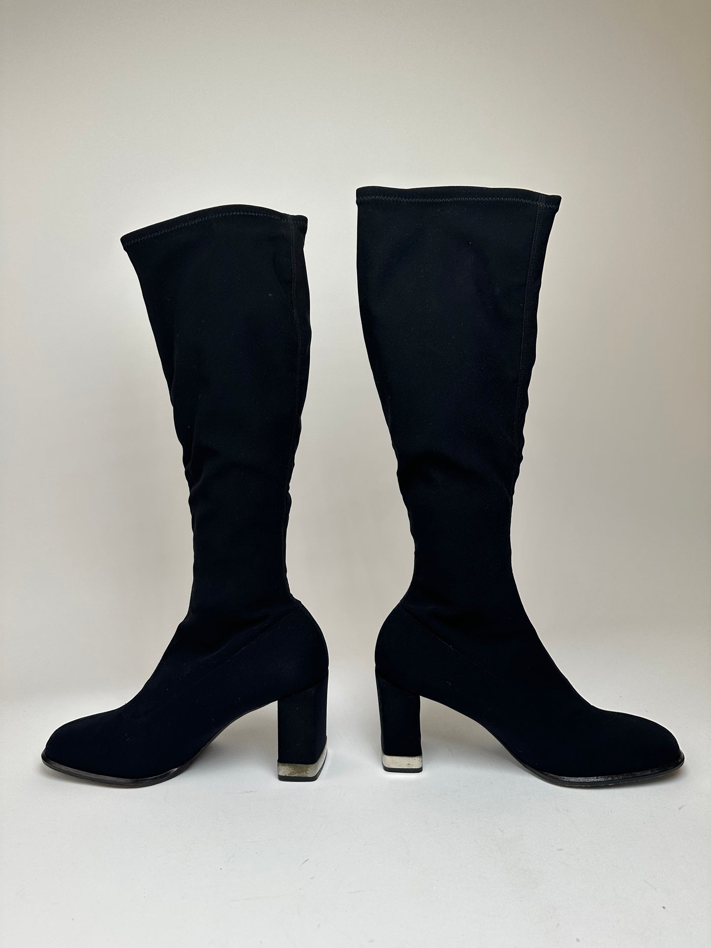 Vintage Fendi Synthetic Heeled Boots Black EU37