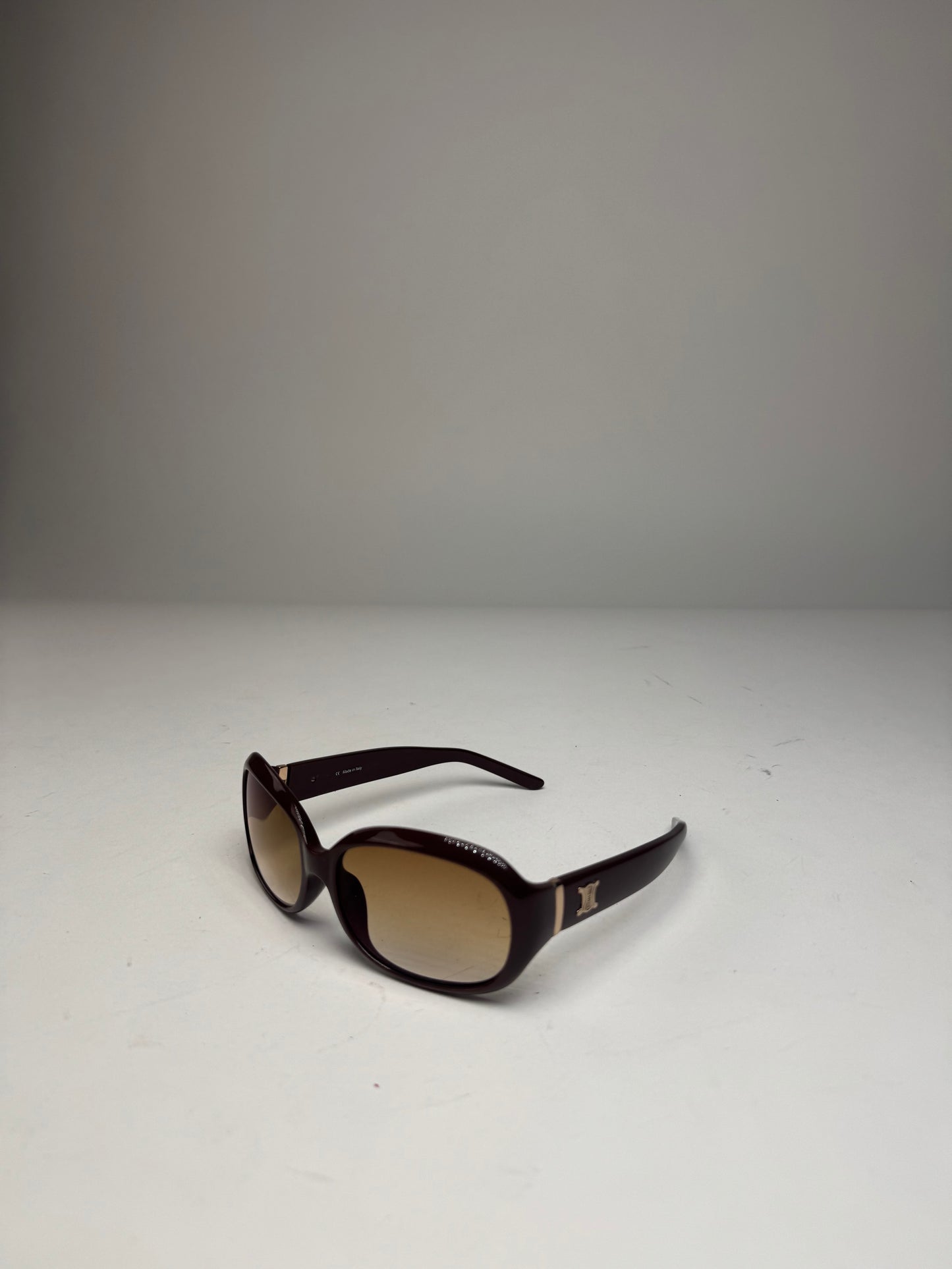 Vintage Celine Paris Triomphe Logo Sunglasses Purple