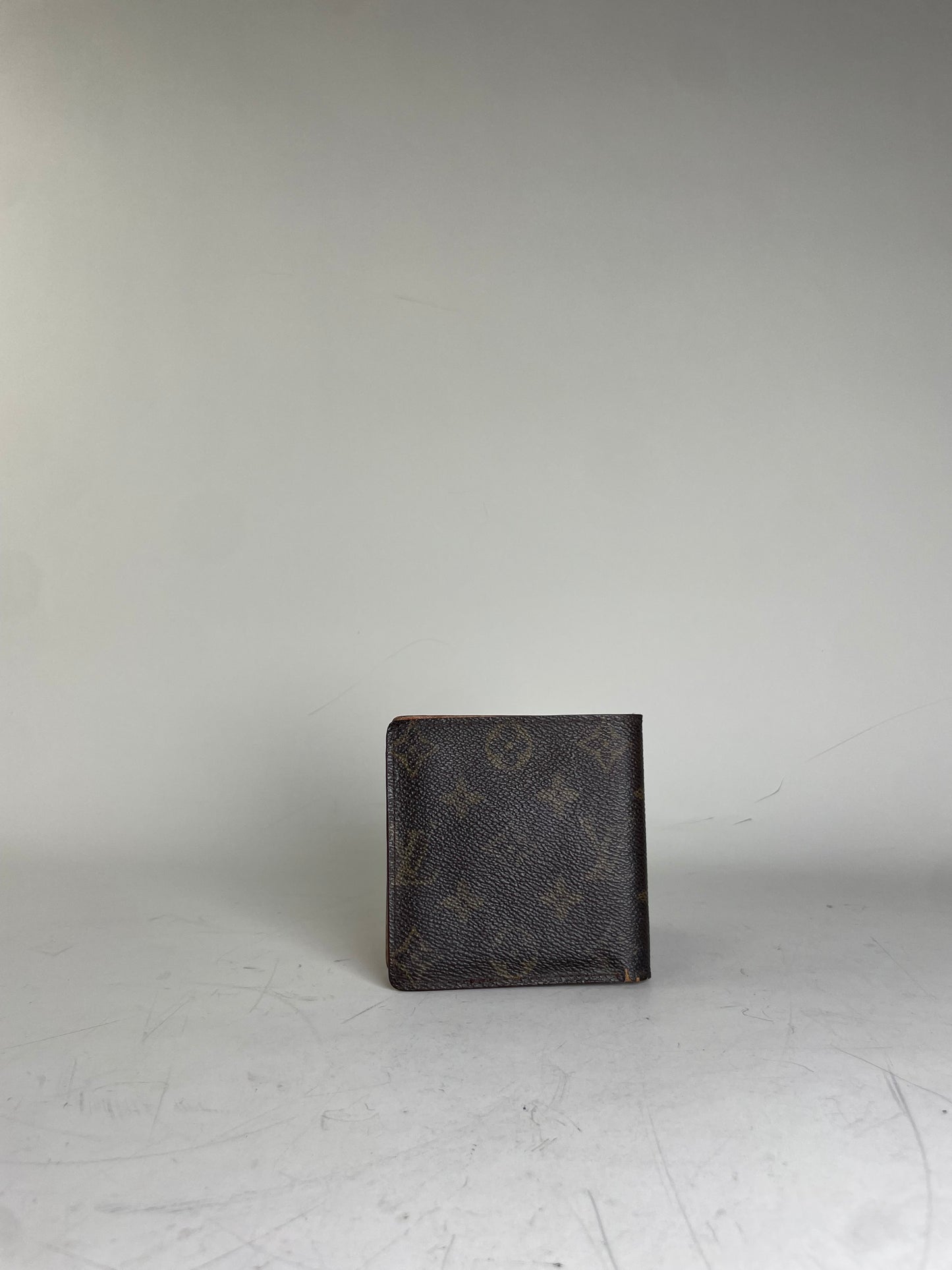 Vintage Louis Vuitton Monogram Canvas Wallet Brown Gold Snap