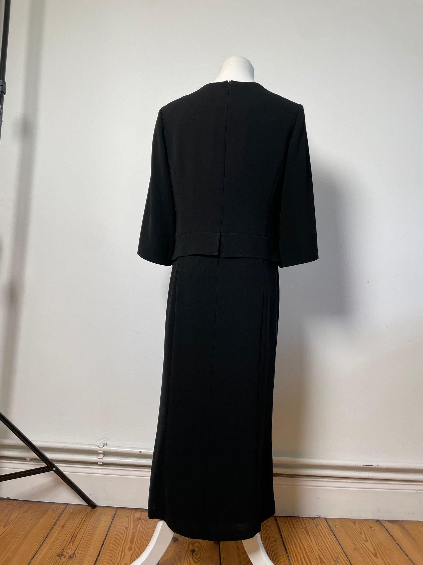 Vintage Balenciaga Black Midi Dress France M