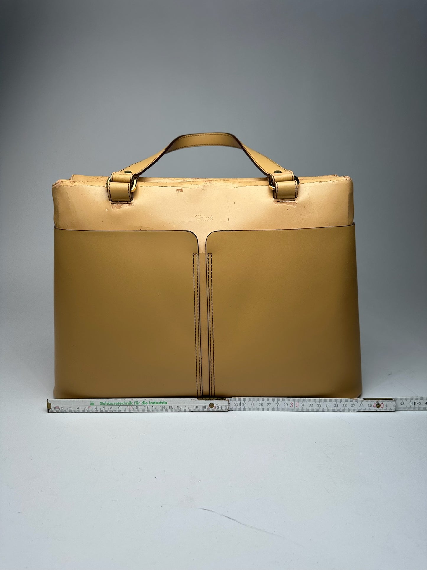 Vintage Chloe Leather bag beige brown