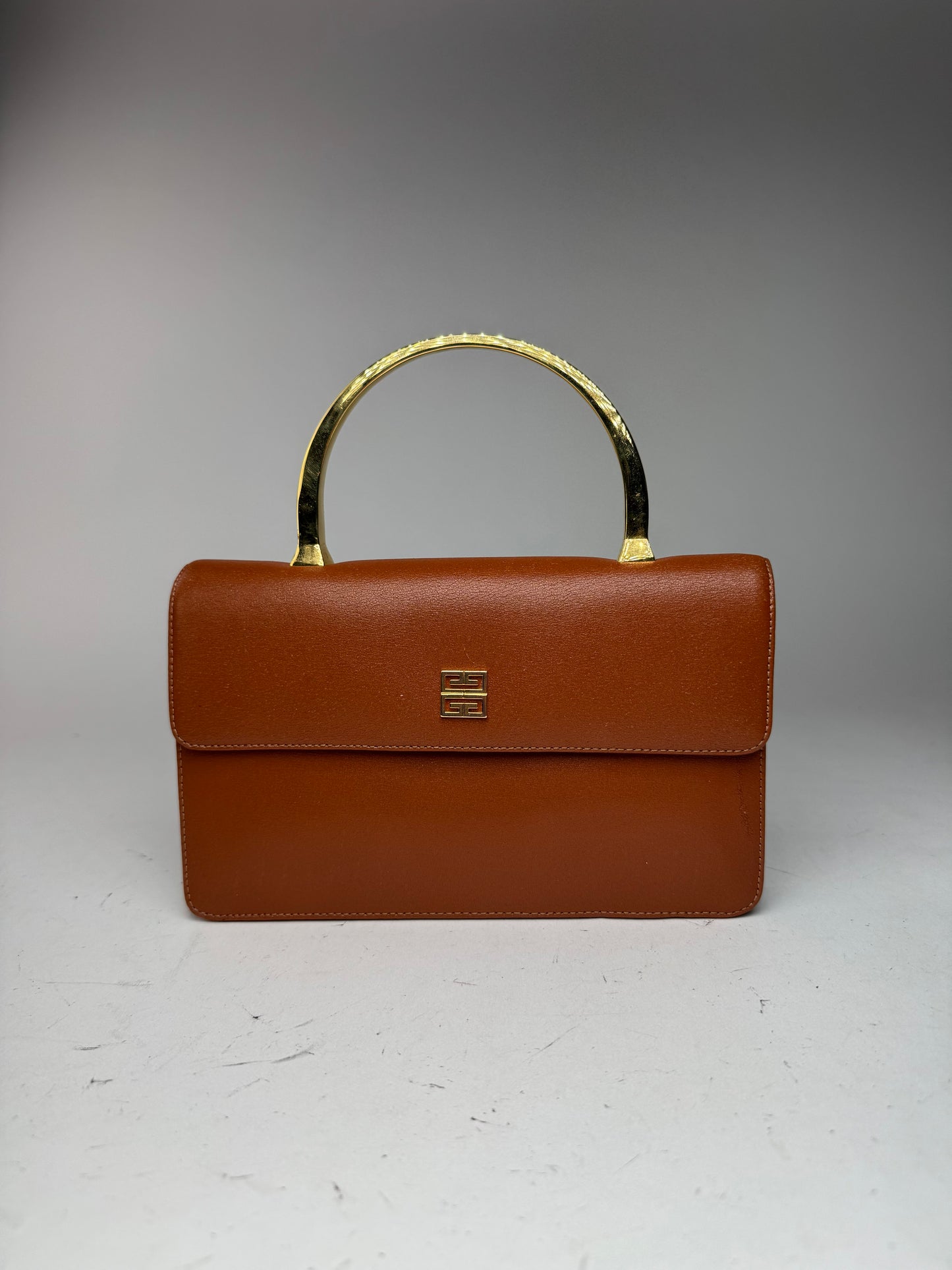 Sac vintage Givenchy 4G en cuir marron
