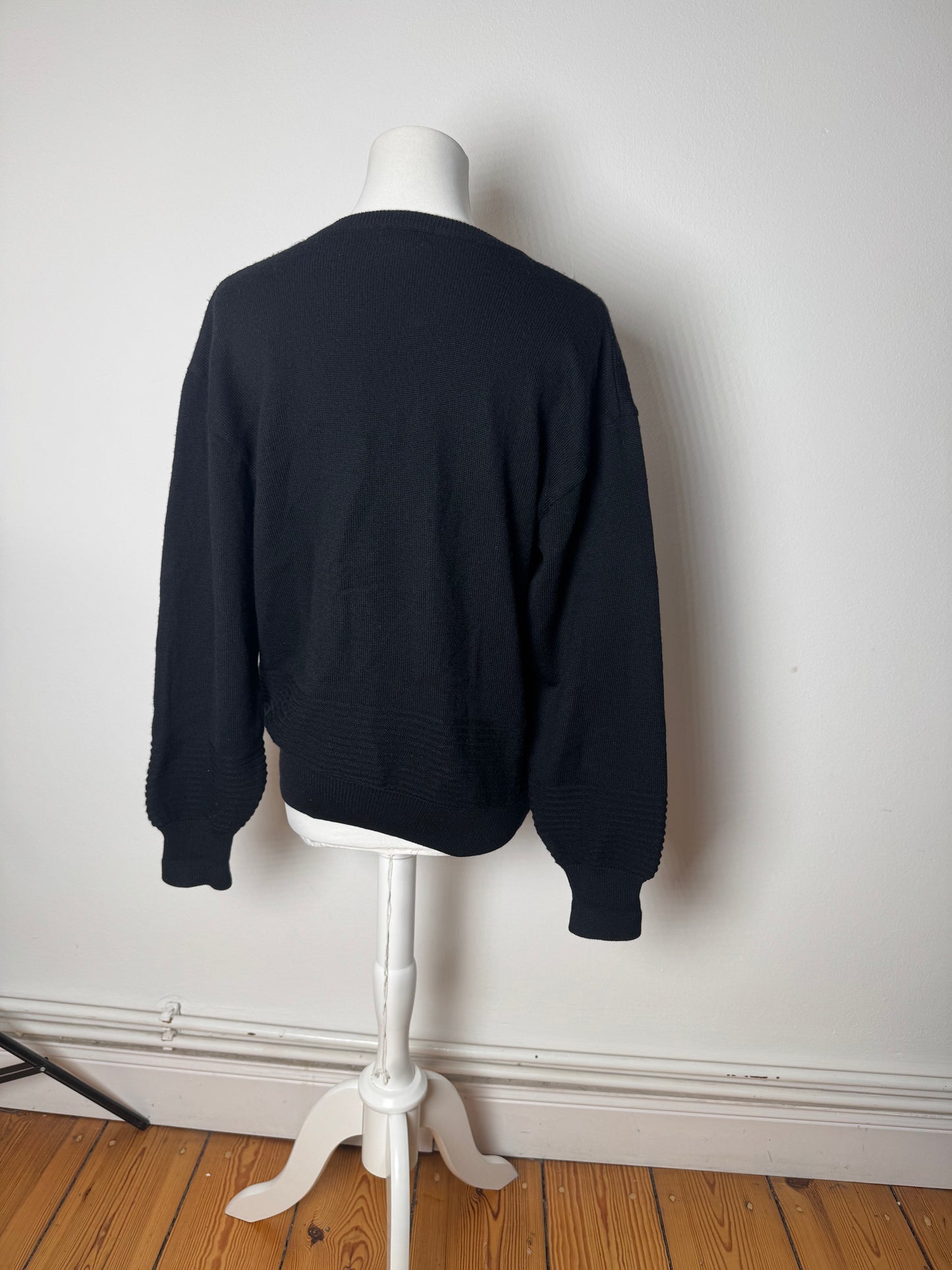 Vintage Balenciaga V-Neck Sweater Black L