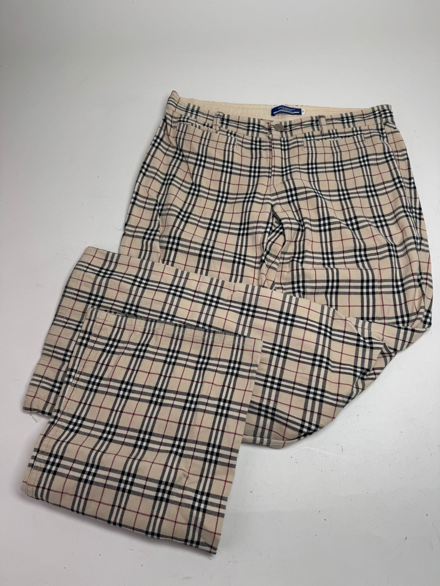 Vintage Burberry Woman’s Novacheck Cotton wide Pants 38/M