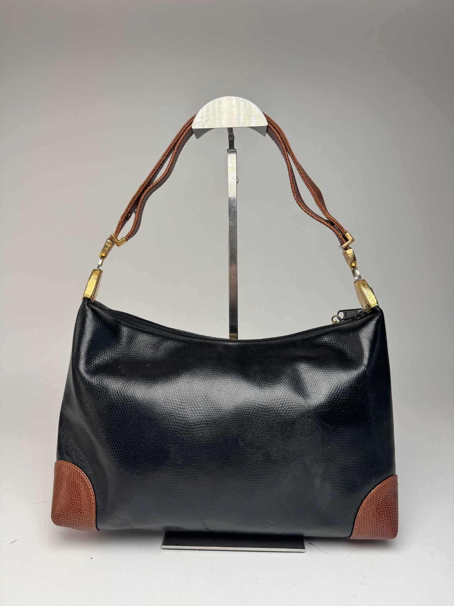 Vintage Givenchy 2Way 4G Leather Bag black brown