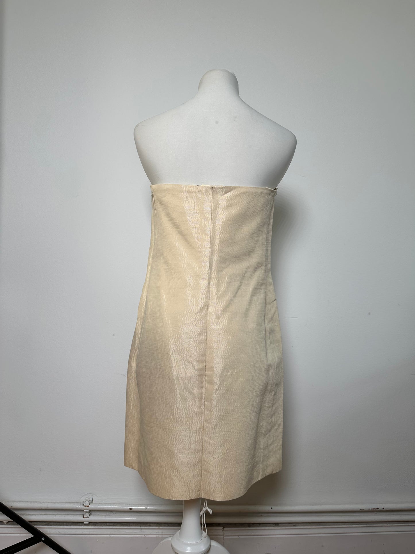 Vintage Celine Viscose Silk Dress Cream L