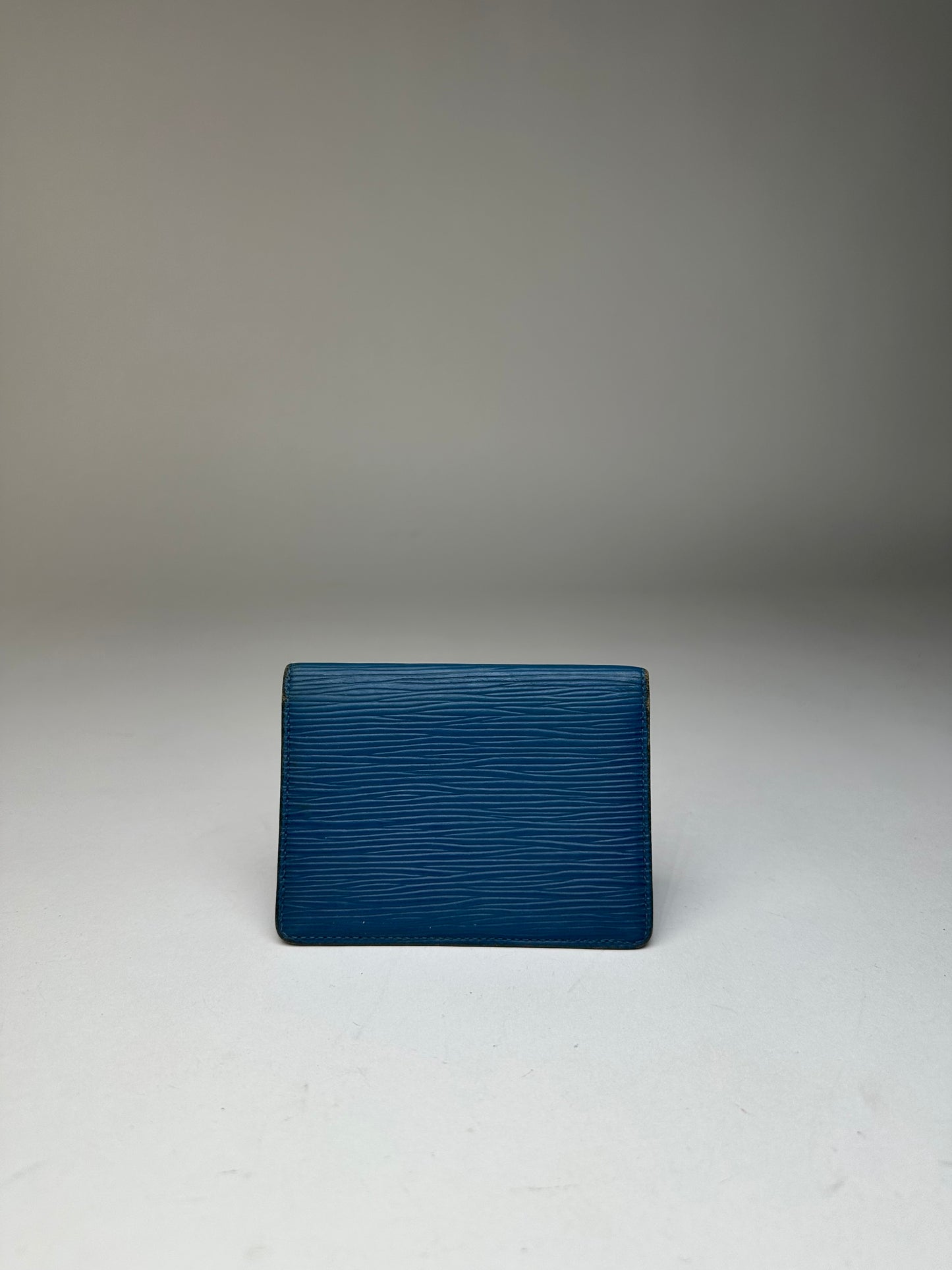 Vintage Louis Vuitton Epi Leather Card Holder Blue