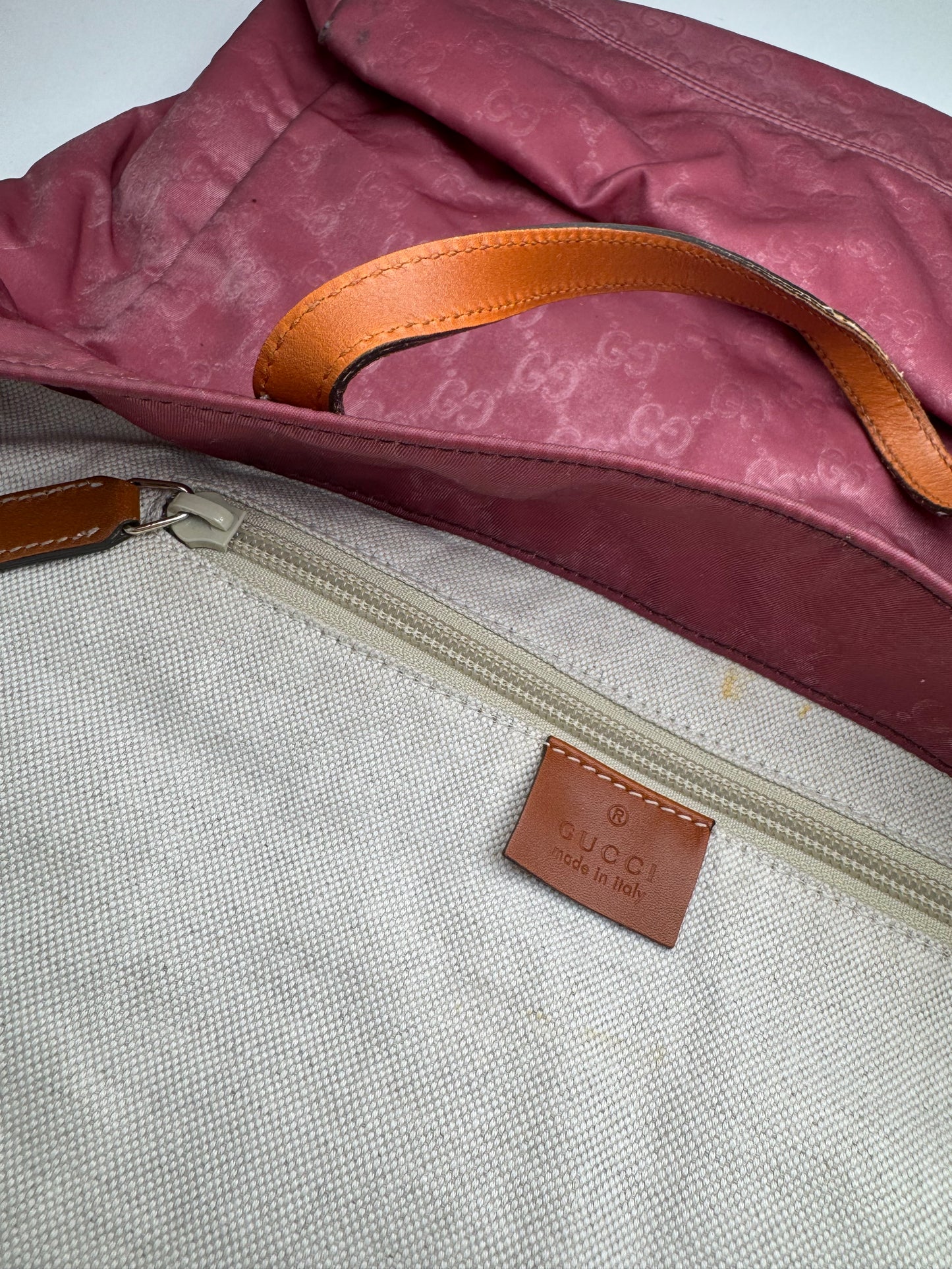 Vintage Gucci Canvas Monogram Shopper bag purple