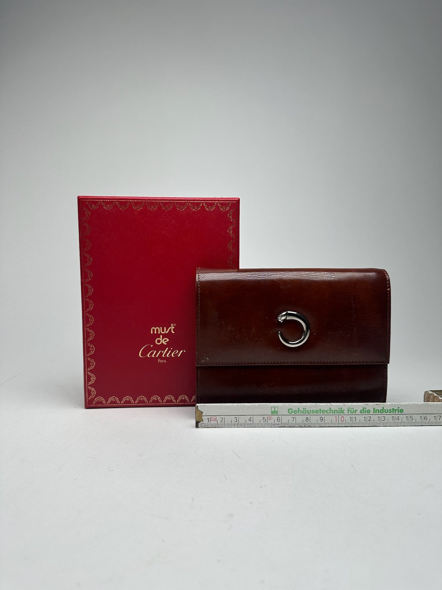 Vintage Cartier patent leather Panthere wallet red