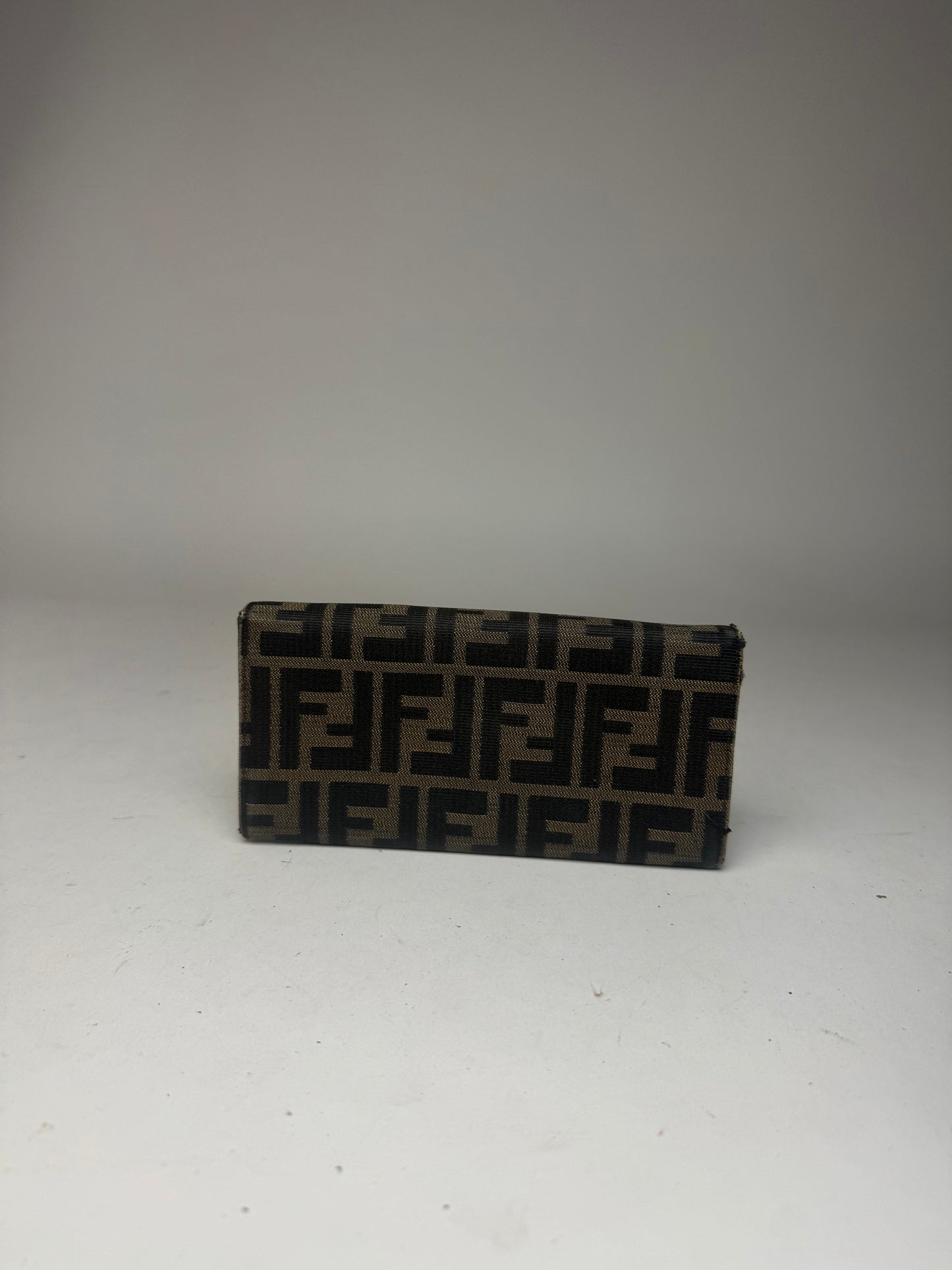 Portefeuille vintage Fendi Baguette en cuir marron