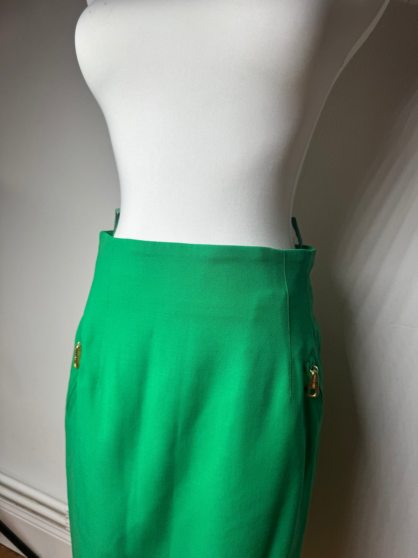 Vintage Celine Paris Skirt Green L new with tag