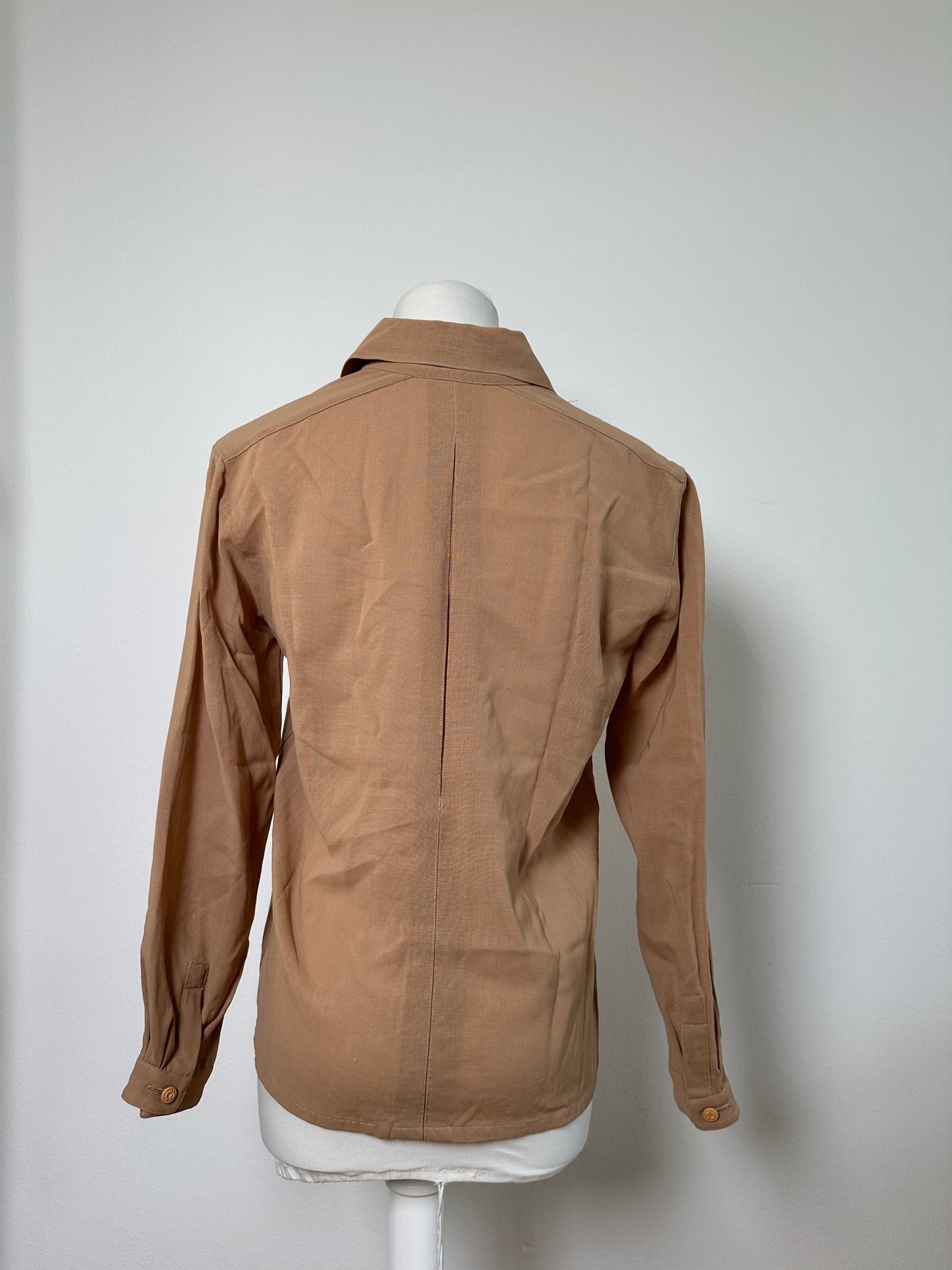 Vintage Dior Silk Shirt Beige S