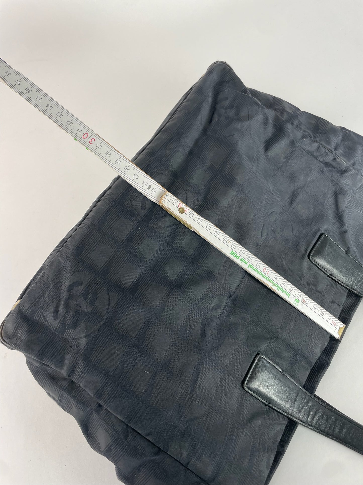 Vintage Chanel Monogram Tote Bag Black