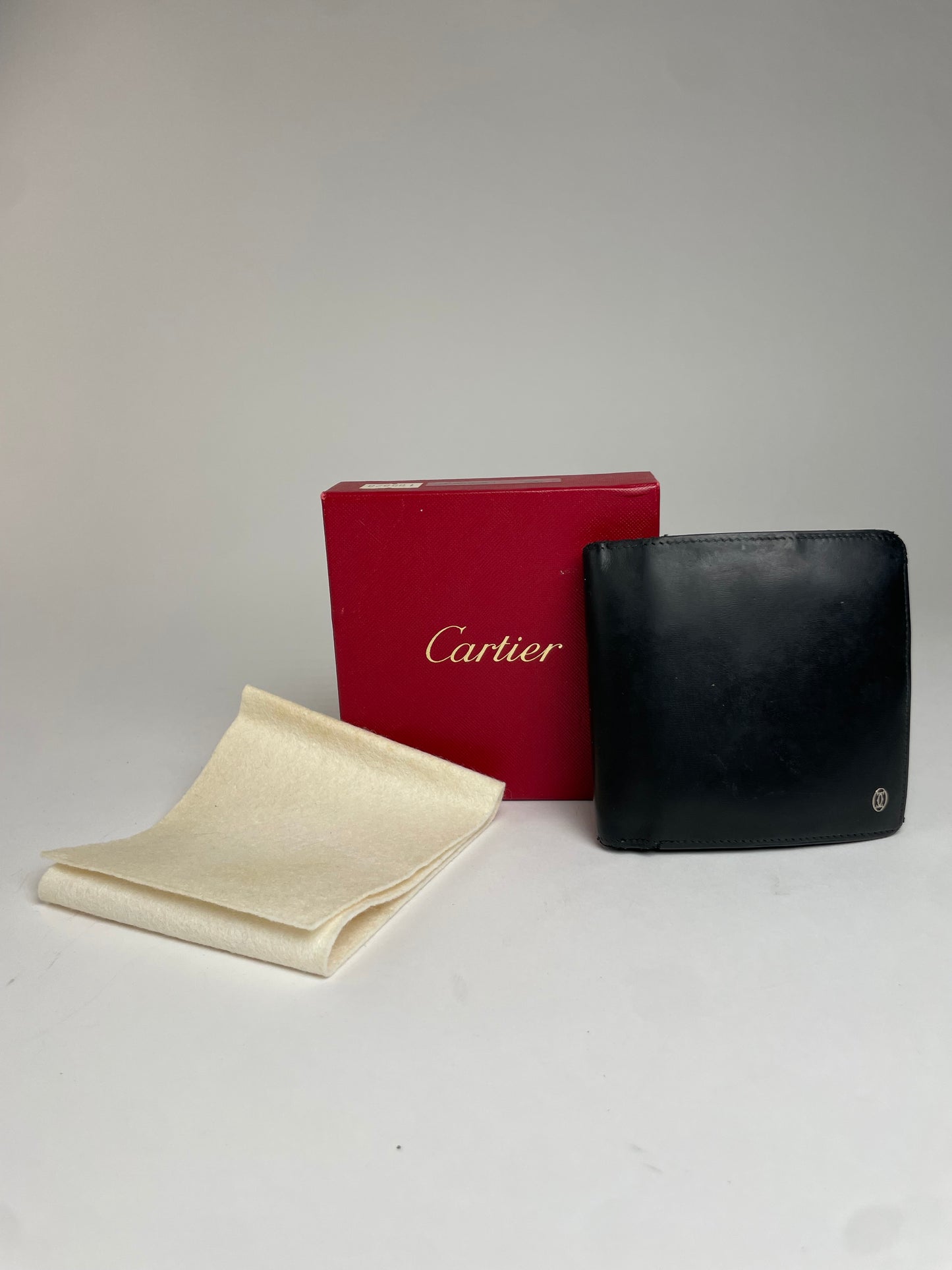 Vintage Cartier Flapable Patent Leather Wallet black