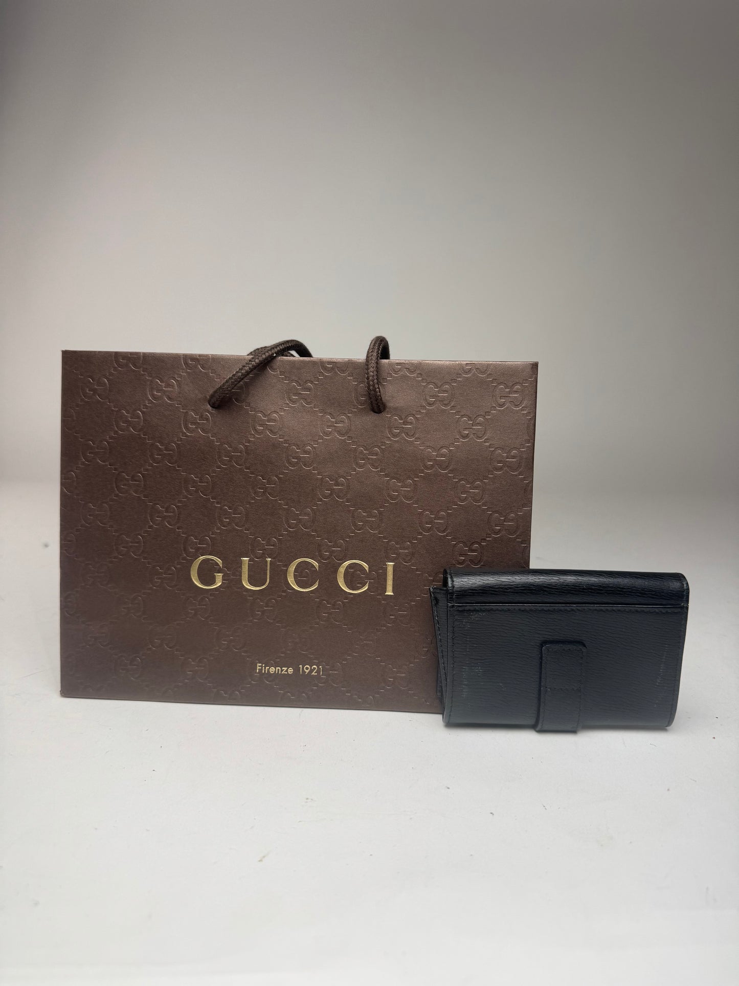 Vintage Gucci Leather Cardholder Black