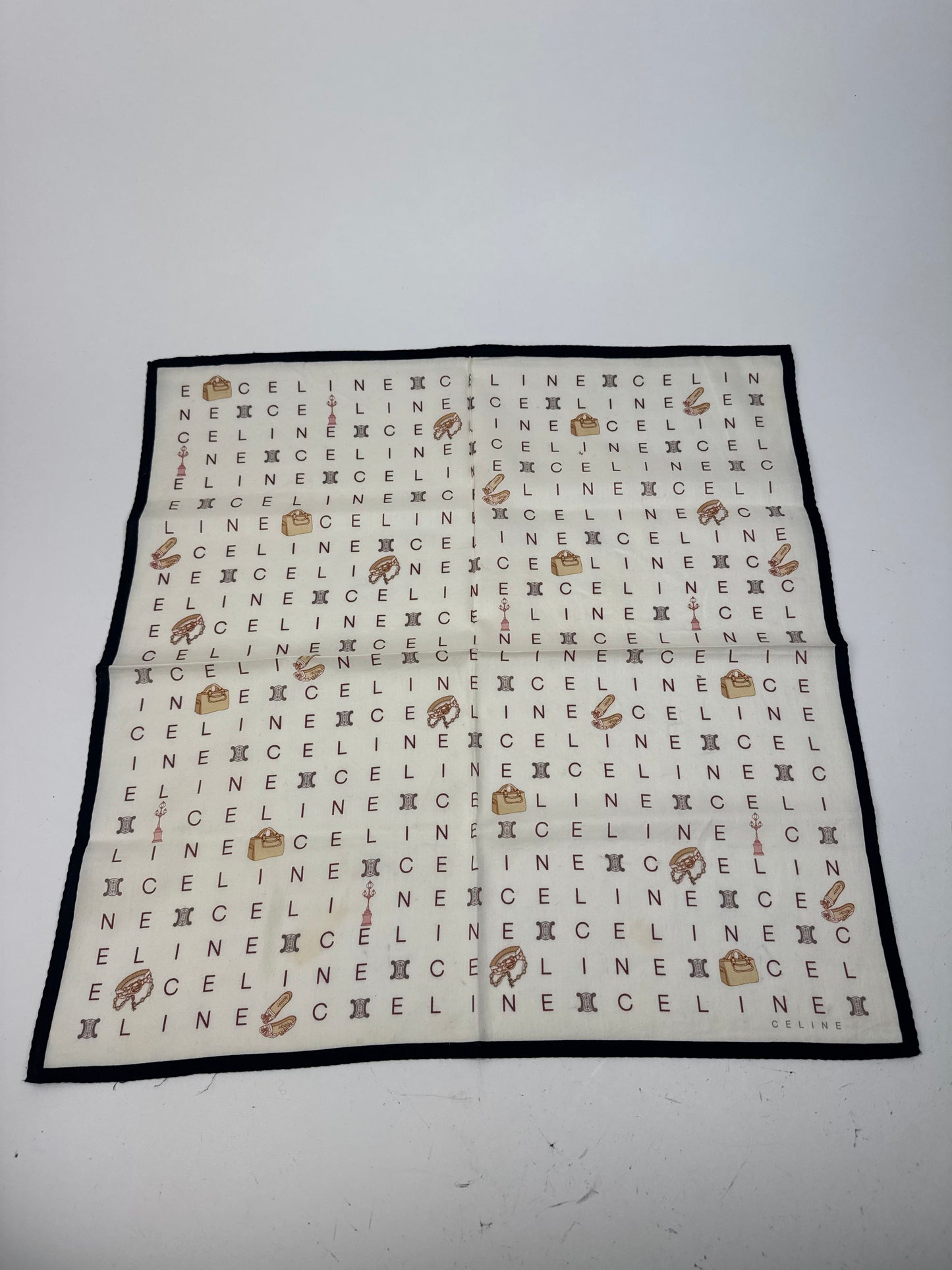 Vintage Celine Scarf white