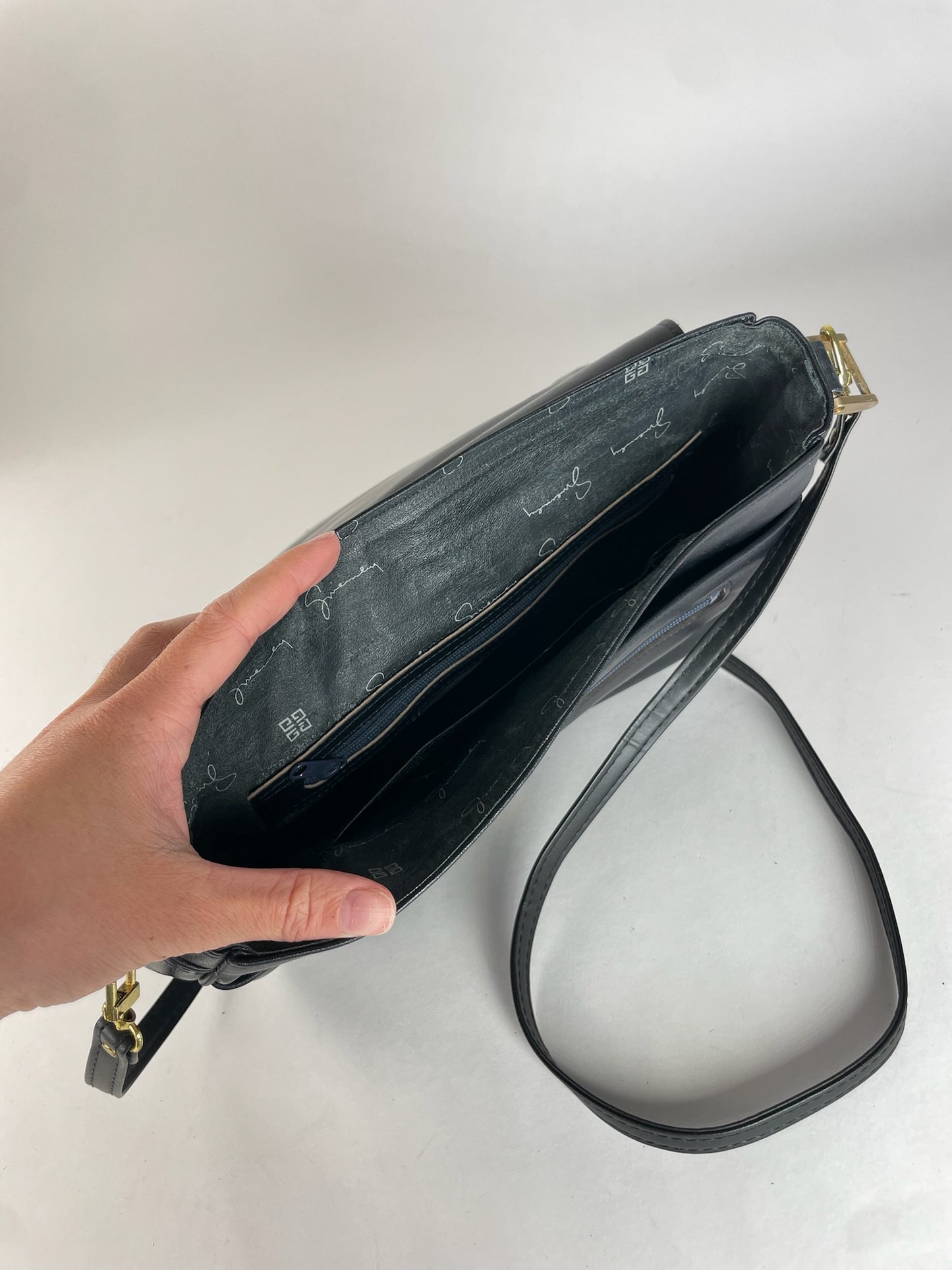 Vintage Marni Patent Leather & Leather 2Way Handbag Green Brown