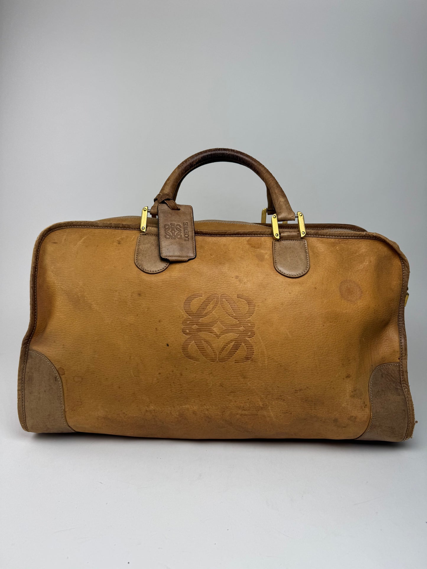 Vintage Loewe Amazona leather duffel bag