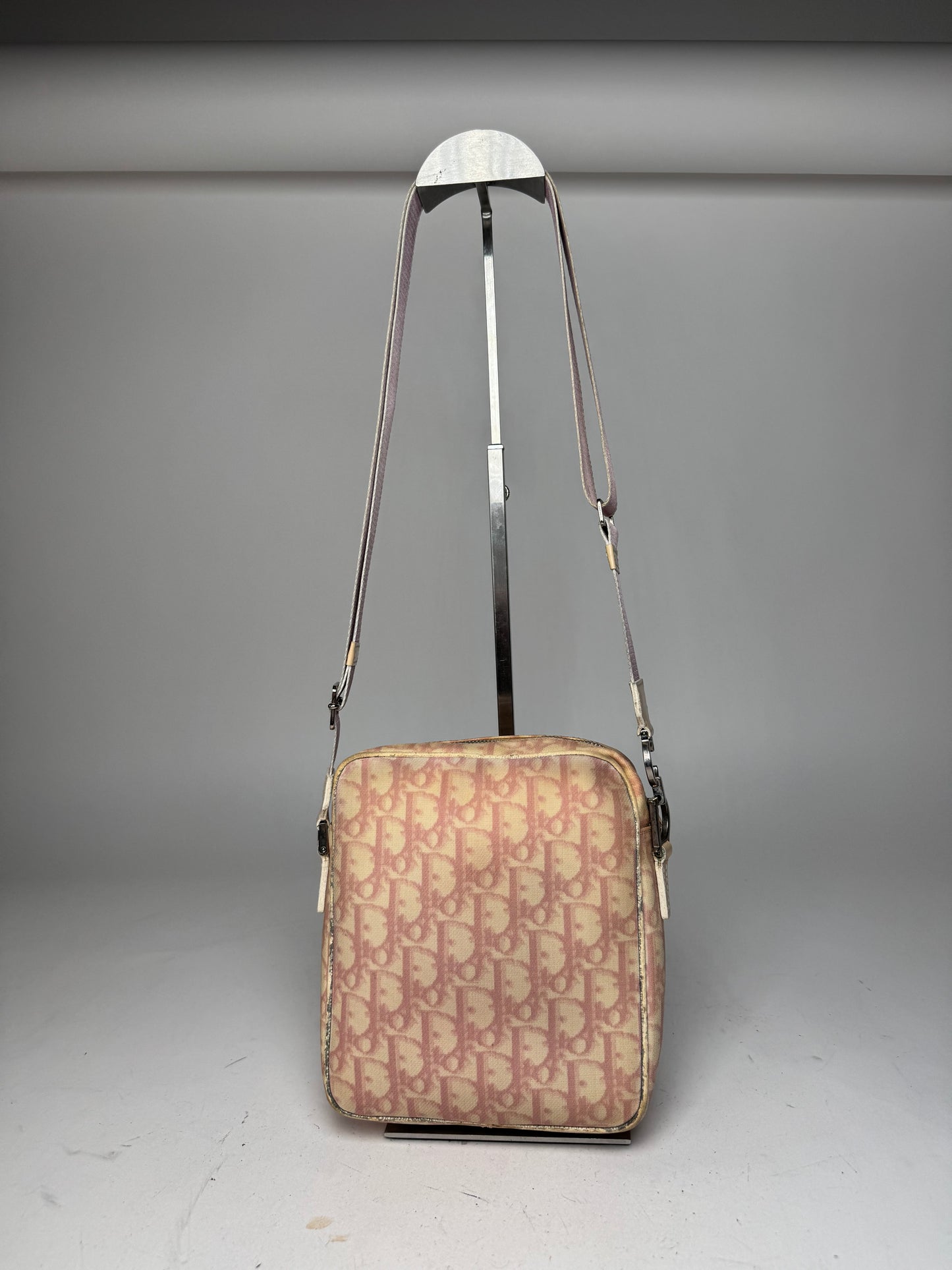 Vintage Dior Monogram 2Way Bag Beige Pink