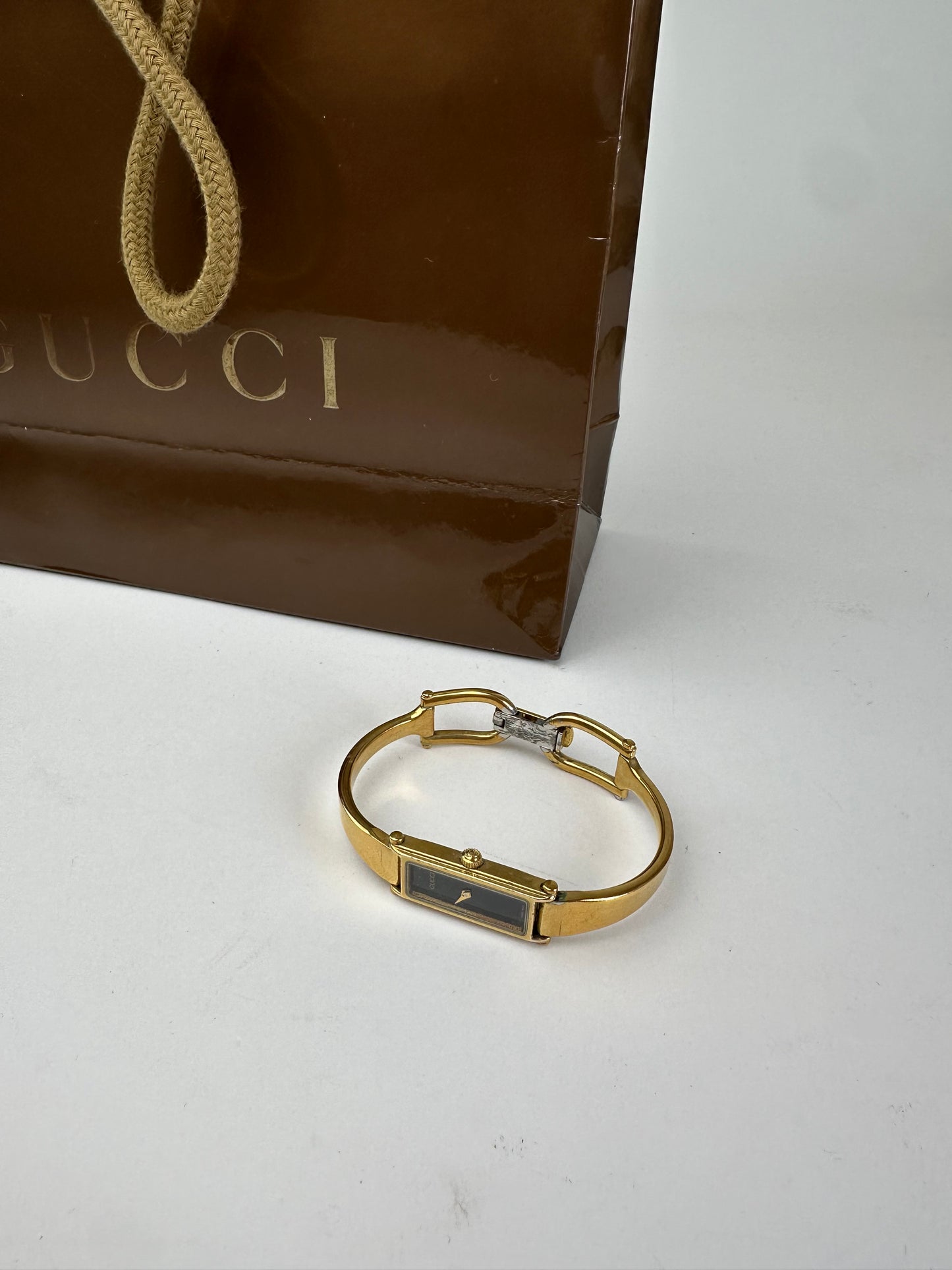 Vintage Gucci Gold-Tone Bangle Ladies Watch Model 1500L