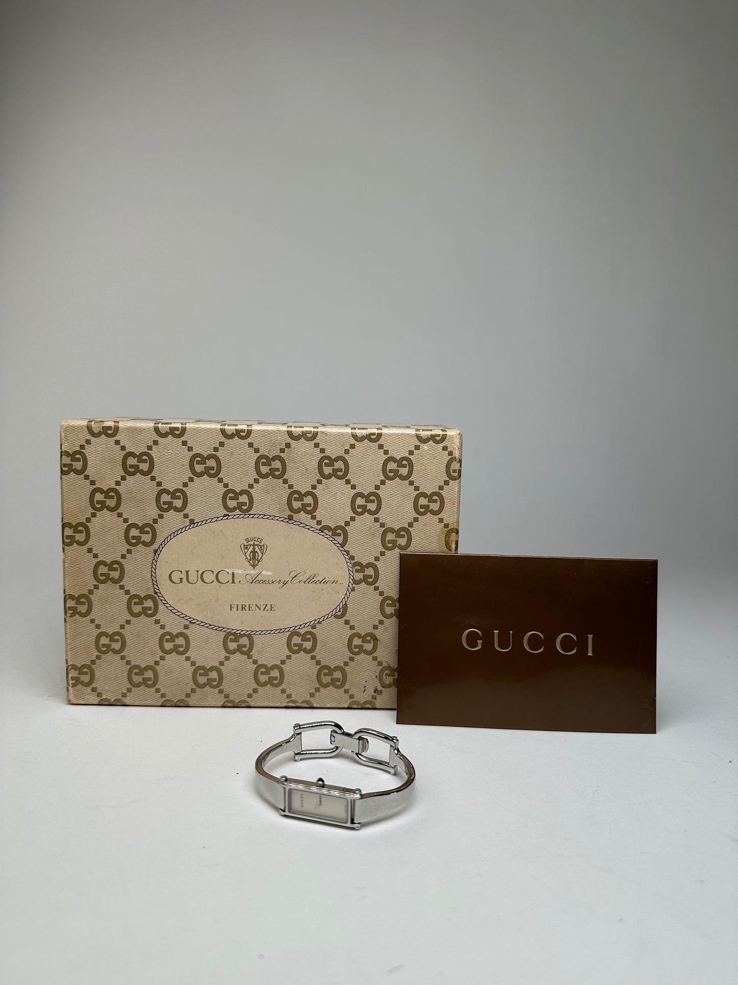 Vintage Gucci Silver-Tone Bangle Ladies Watch Model 1500L
