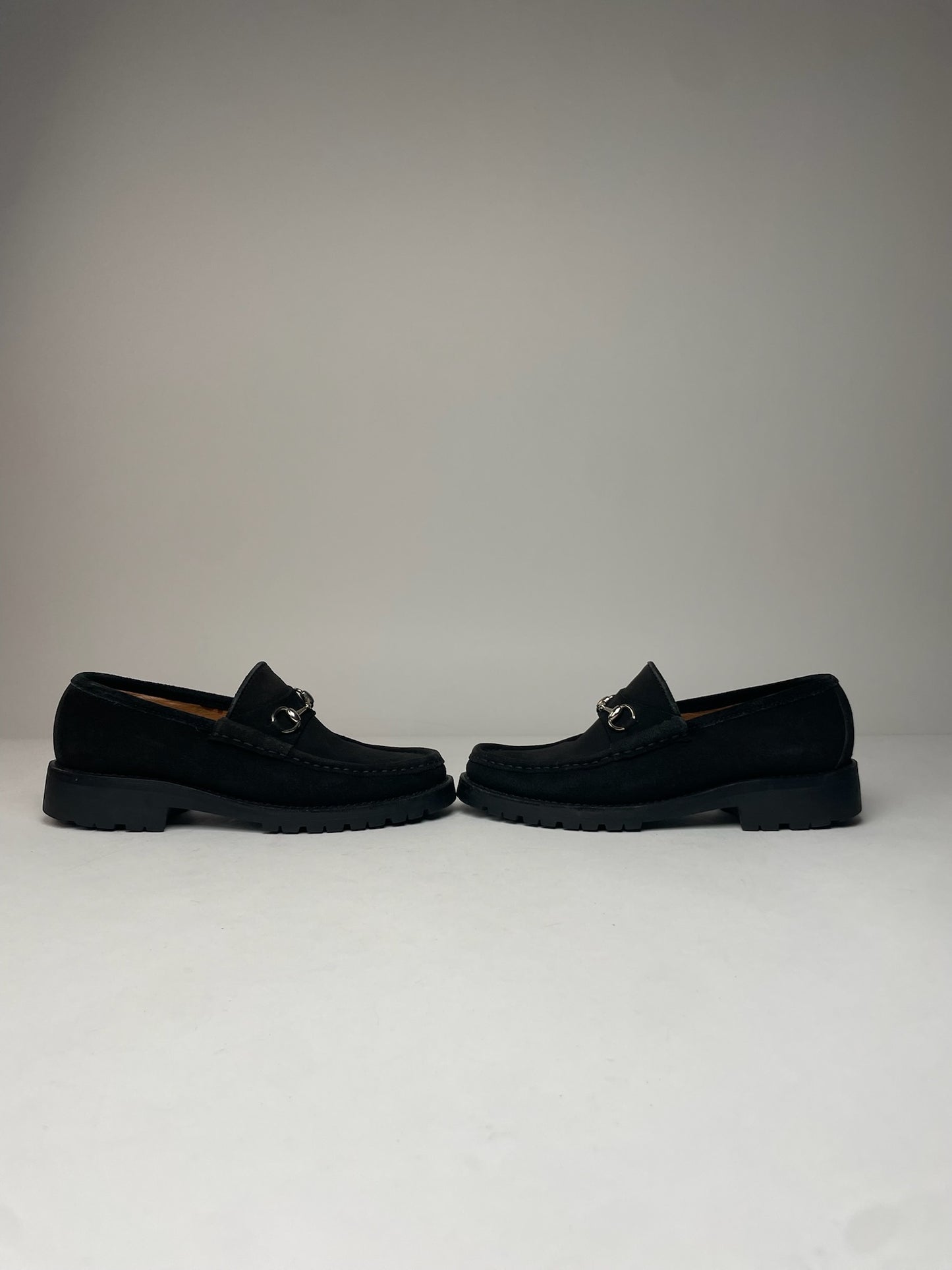 Vintage Gucci Suede Horsebit Loafer Black EU37,5