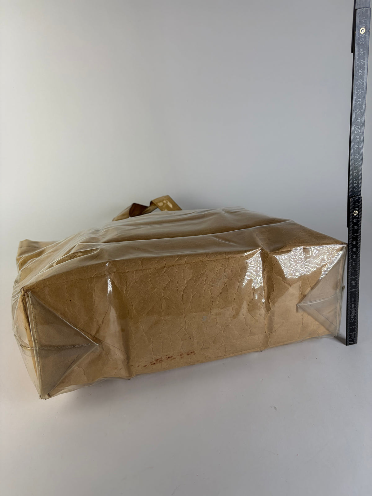 Vintage Comme des Garçons PVC Paper-Look Tote Bag Late 2010s Tan