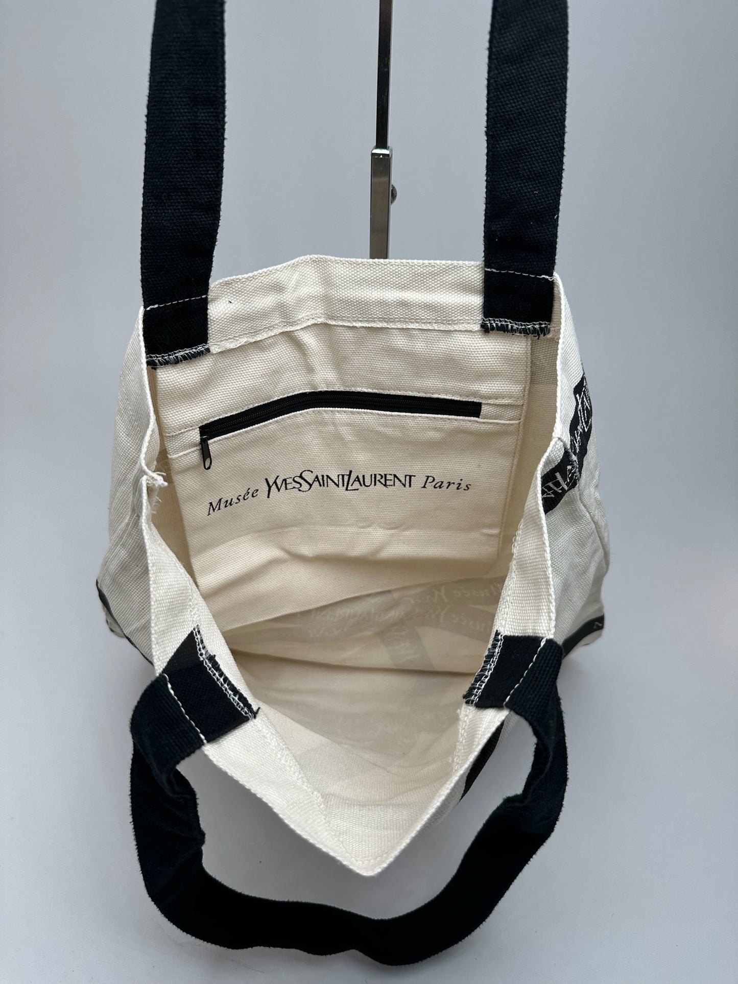 Vintage Yves Saint Laurent Shopper black white