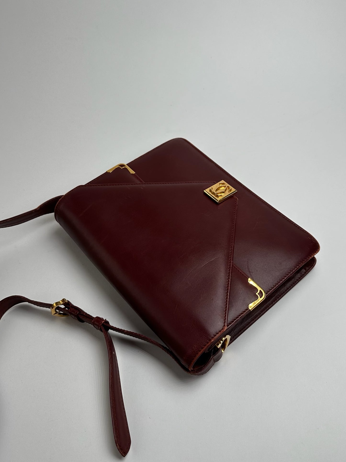Vintage Cartier Leather bag burgundy