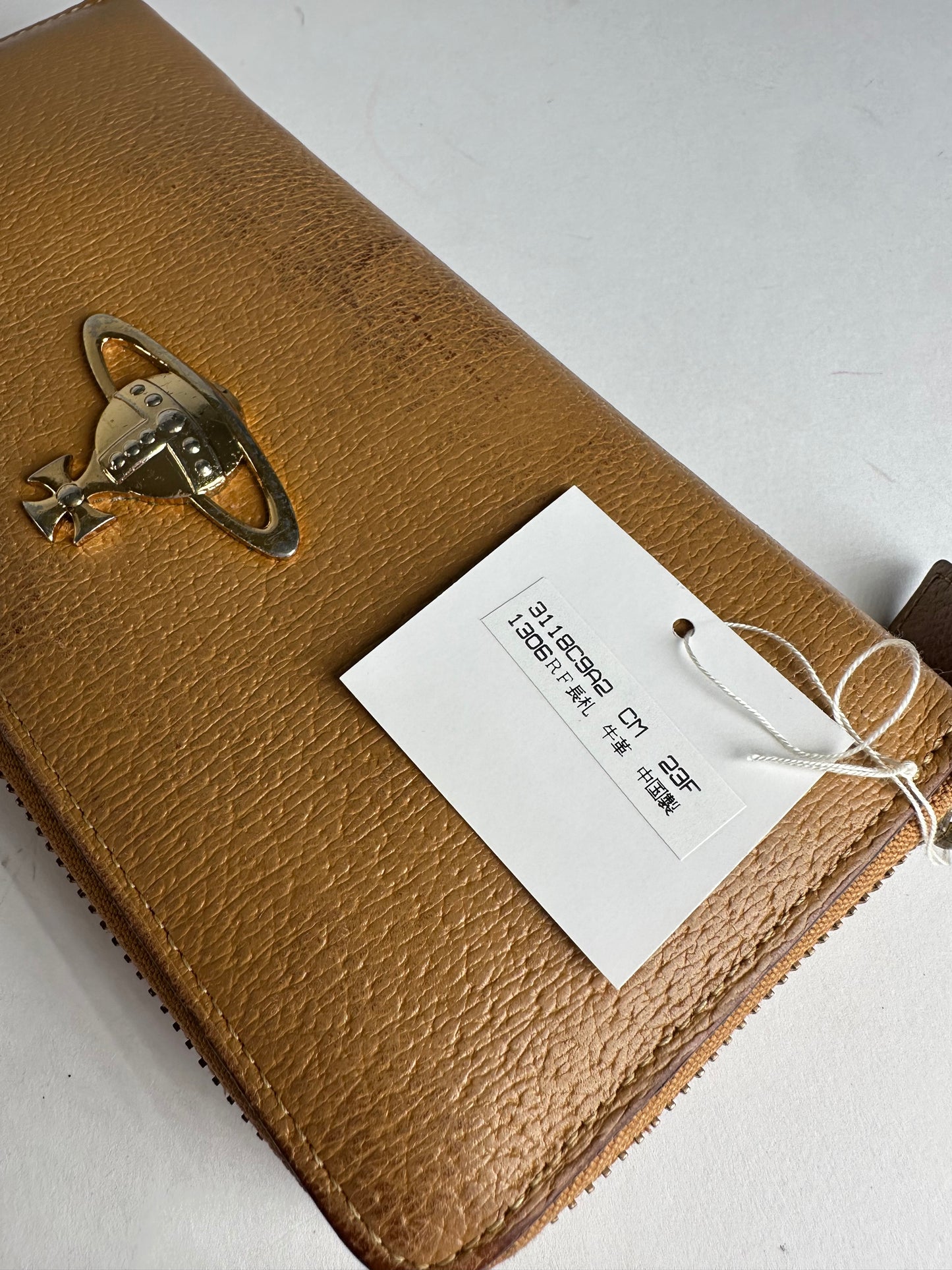 Vintage Vivienne Westwood Leather Wallet Camel