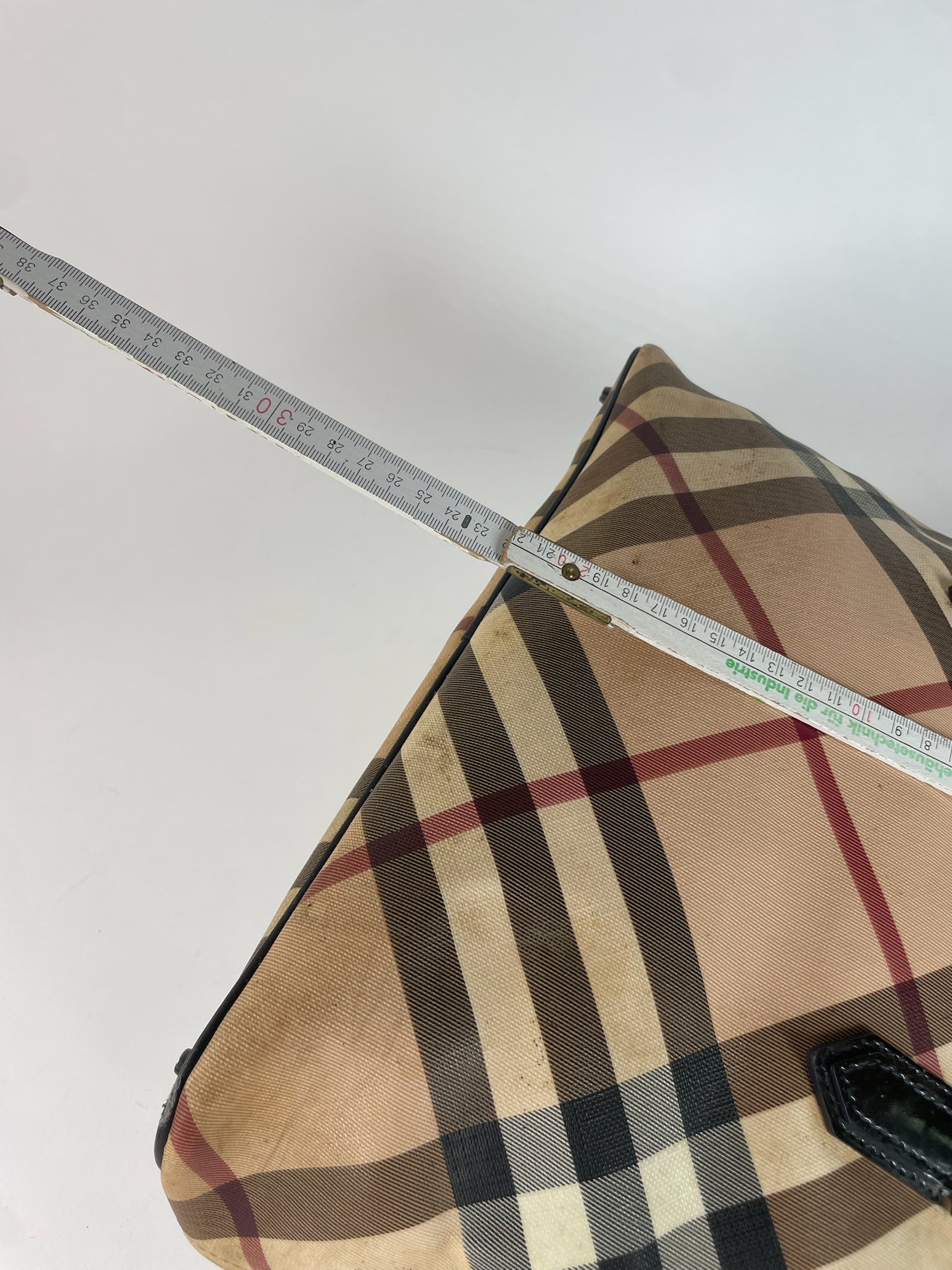 Vintage Burberry Nova Check Leather Handbag