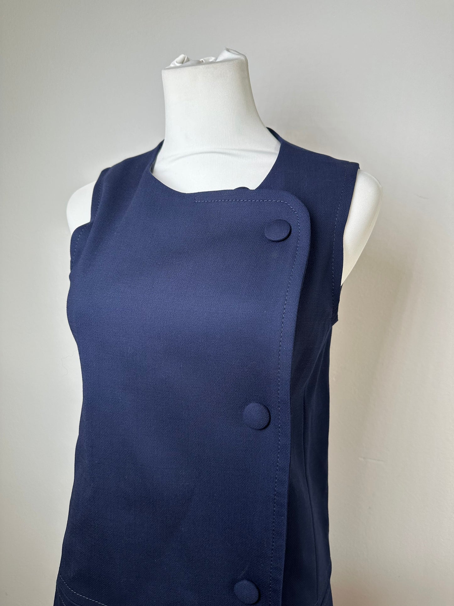 Vintage Stella McCartney Sleeveless Shift Dress Navy