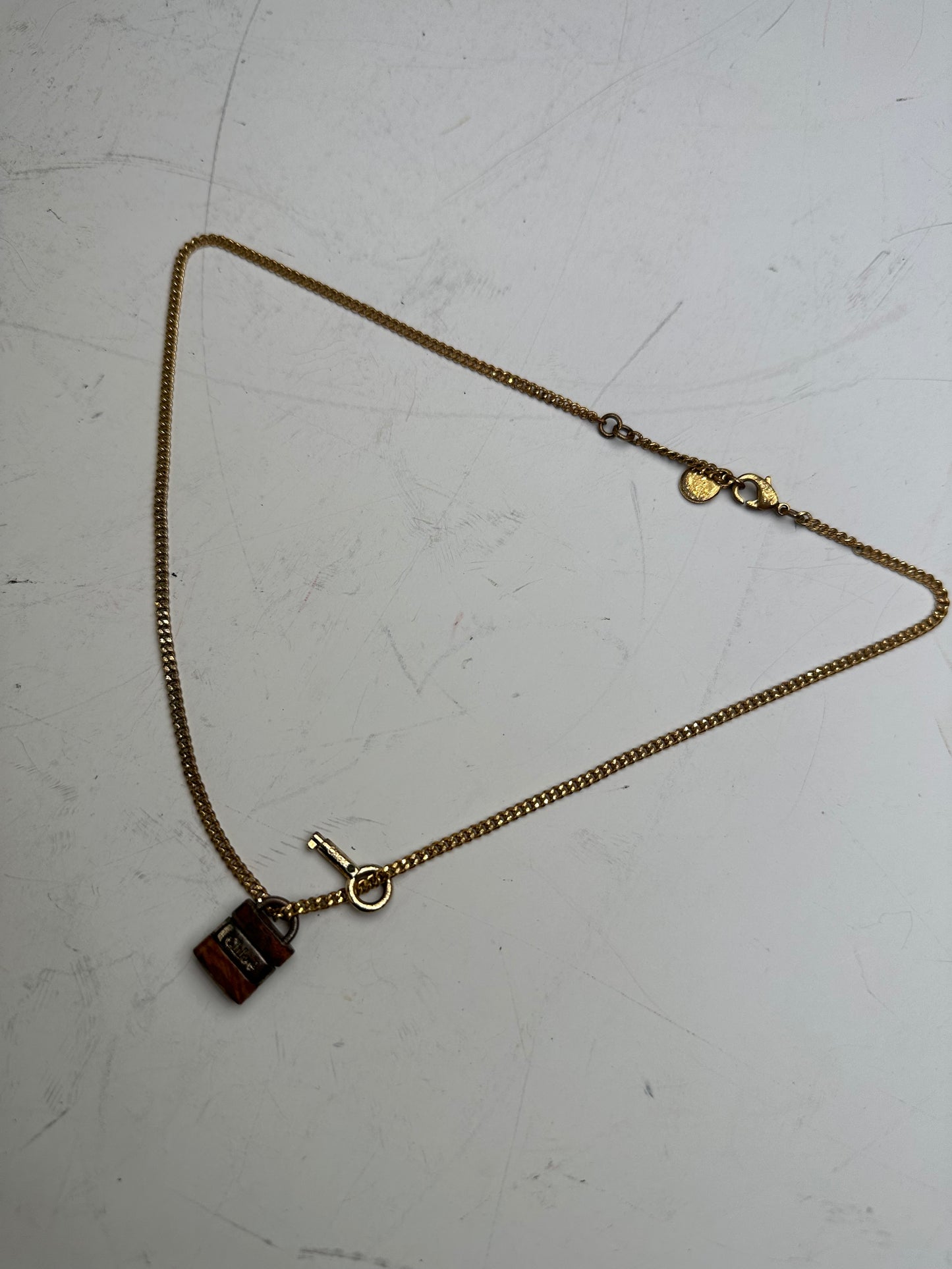 Vintage Chloe Gold-Tone Chain Necklace Early 2000s