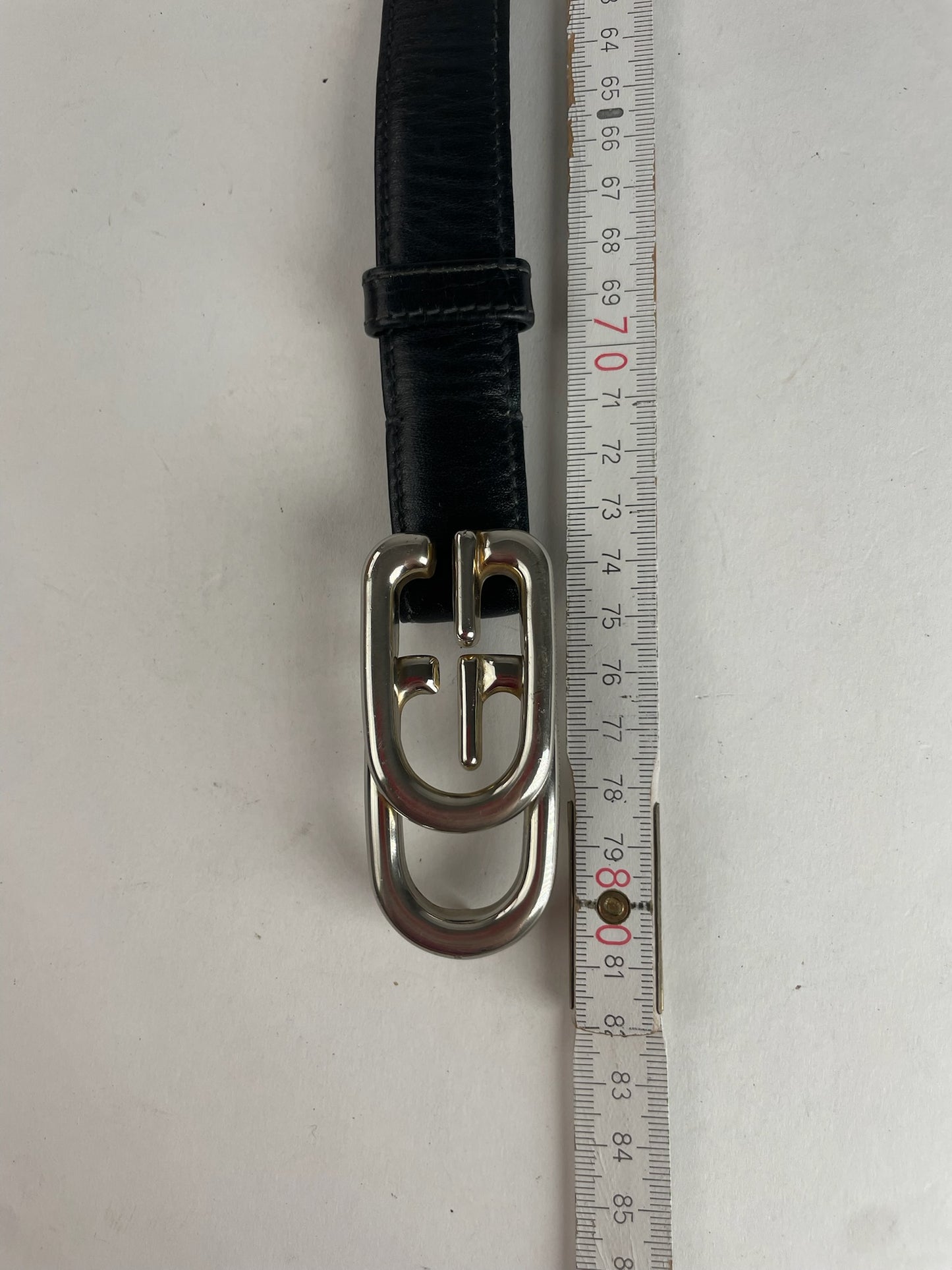 Vintage Gucci GG Leather Belt black