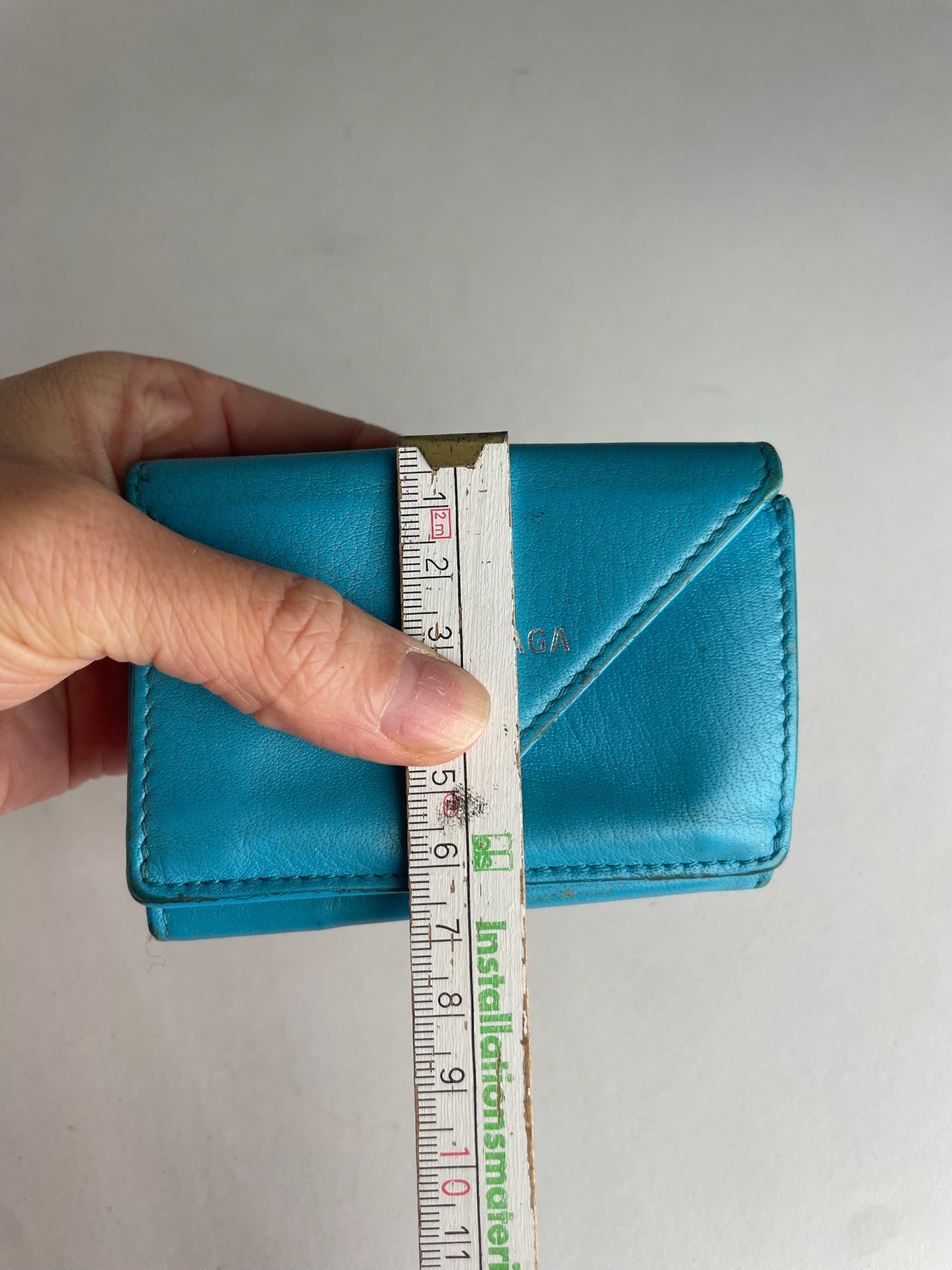 Vintage Balenciaga Leather Card Holder Blue